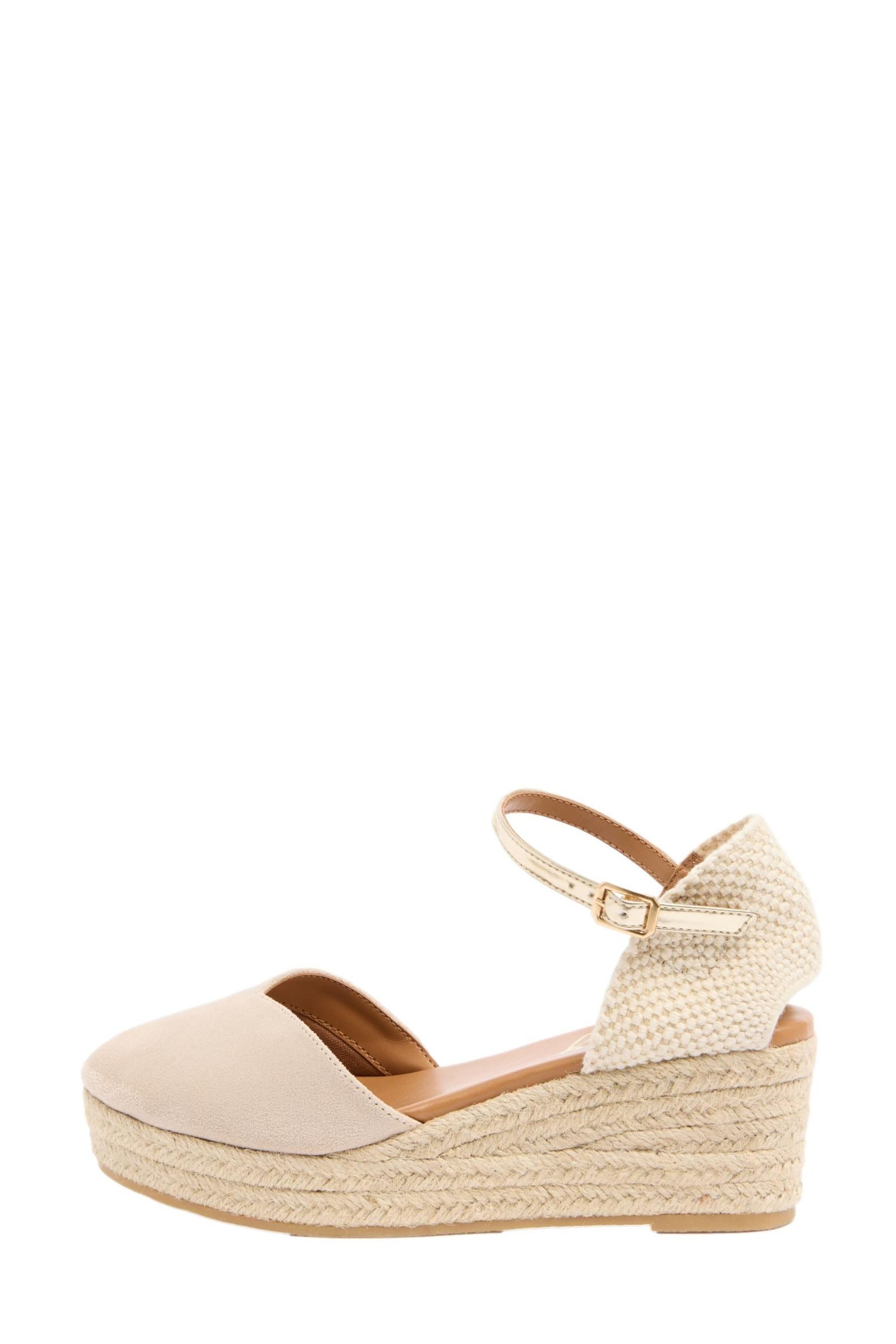 LIPSY Lipsy zweiteilige Espadrilles, Kunstveloursleder Keilsandalette