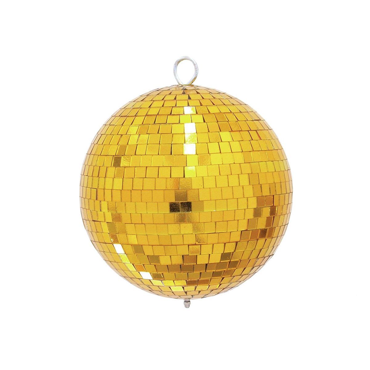 SATISFIRE Discolicht Spiegelkugel 20cm gold Discokugel Mirrorball Party Disko Deko