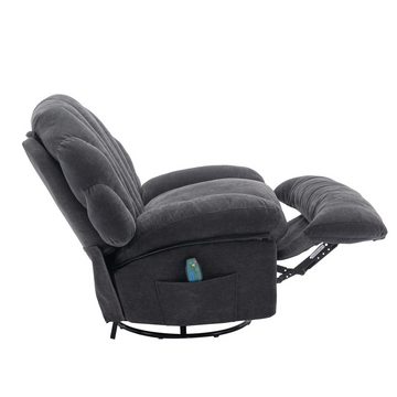 Powerwill Massagesessel 360° drehbarer Sessel,Stoff-Massagestuhl,Relaxsessel,Liegestuhl