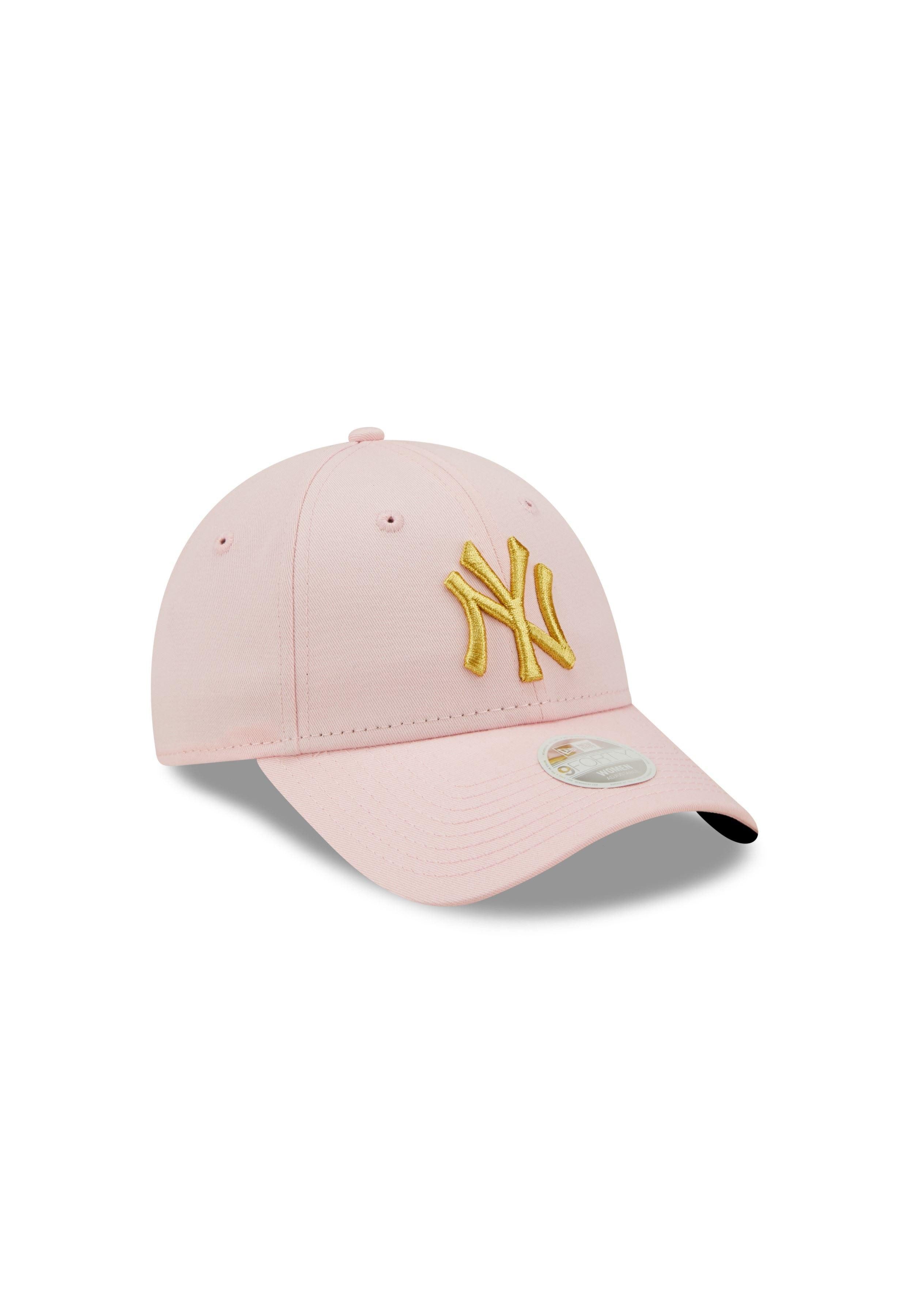 New Era Baseball Cap New York Yankees Metallic Logo Pink 9Forty Adjustable Women Cap New Er (1-St)