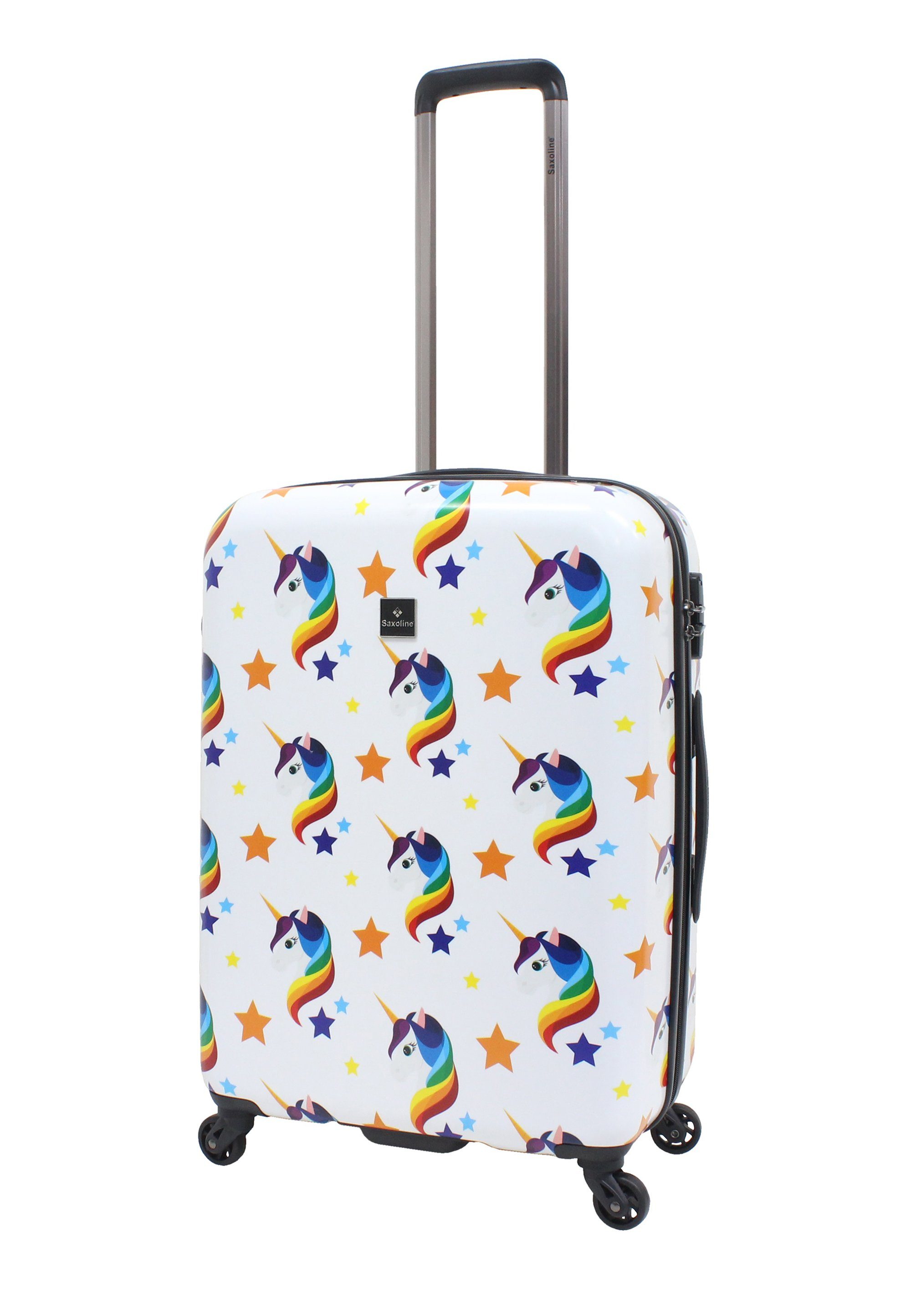 Saxoline® Koffer Unicorn, mit praktischem Zahlenschloss