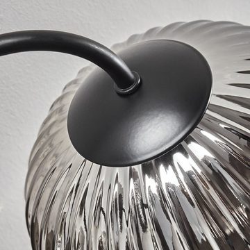 hofstein Deckenleuchte Deckenlampe aus Metall/Glas in Schwarz/Bernstein-/Rauchfarben/Klar, ohne Leuchtmittel, Leuchte im Retro-Design aus Glas, 6x G9 LED, ohne Leuchtmittel