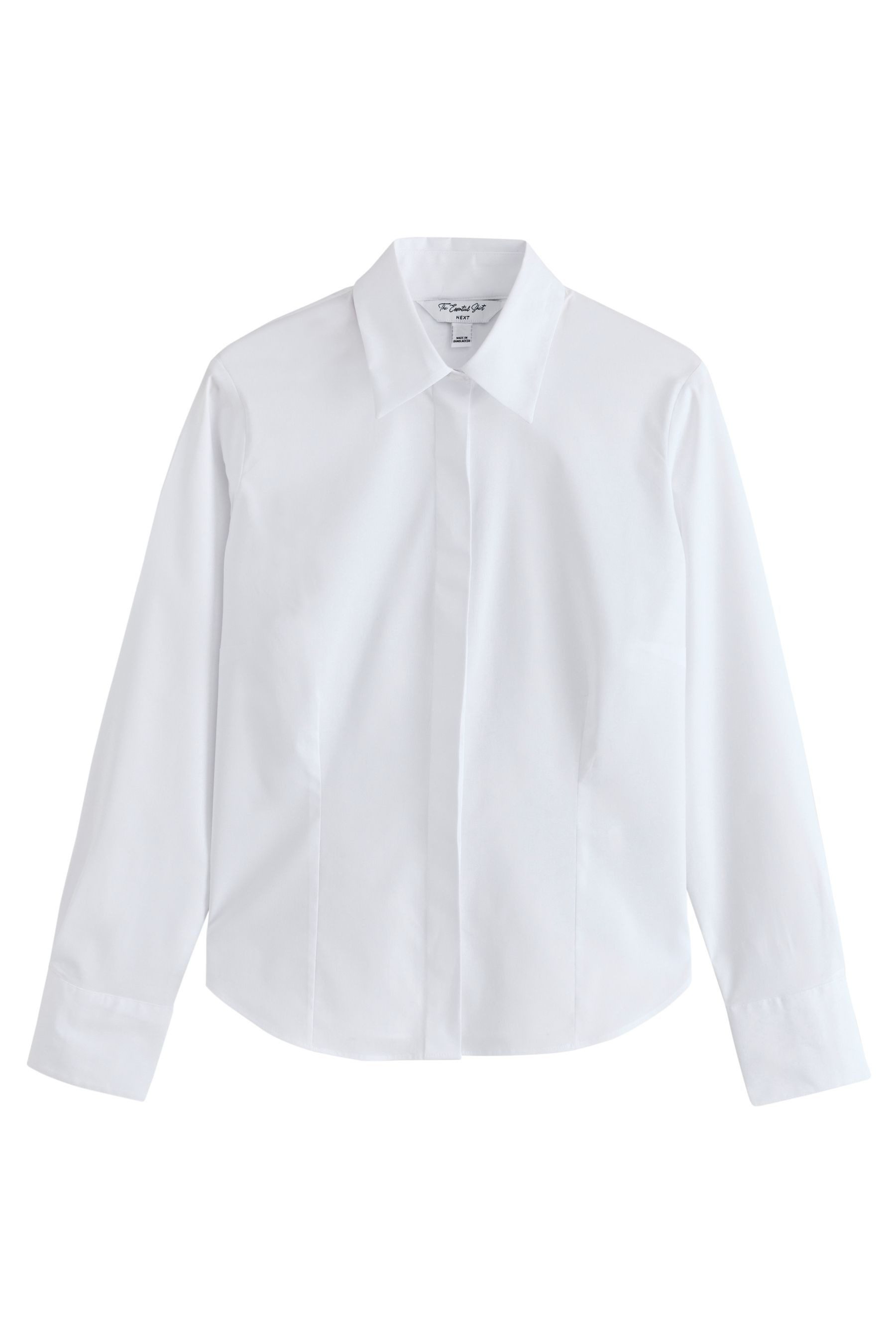 Next Langarmhemd Essential Stretch-Langarmshirt, vollere Brust (1-tlg)