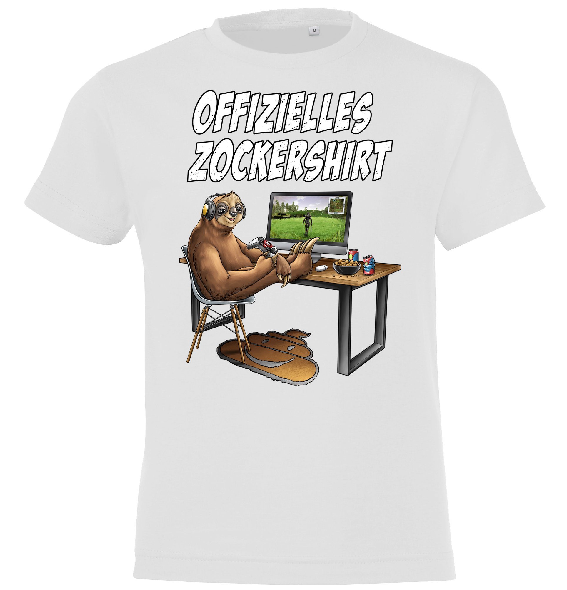 für lustigem Offizielles Youth Zockershirt Designz und Motiv Weiß T-Shirt mit Gaming Mädchen Jungen