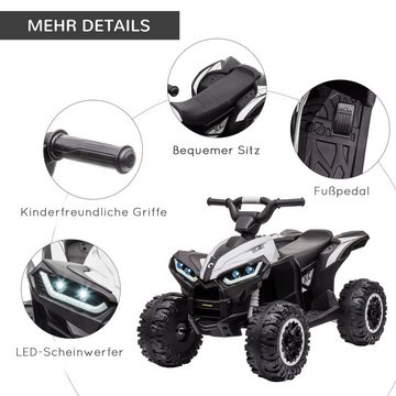 HOMCOM Elektro-Kinderquad Elektro-Quad, Kindermotorrad mit MP3-Musikplayer, Scheinwerfer, Belastbarkeit 25 kg, (1-tlg), für Kinder 3-5 Jahre, 1,5-3 km,h