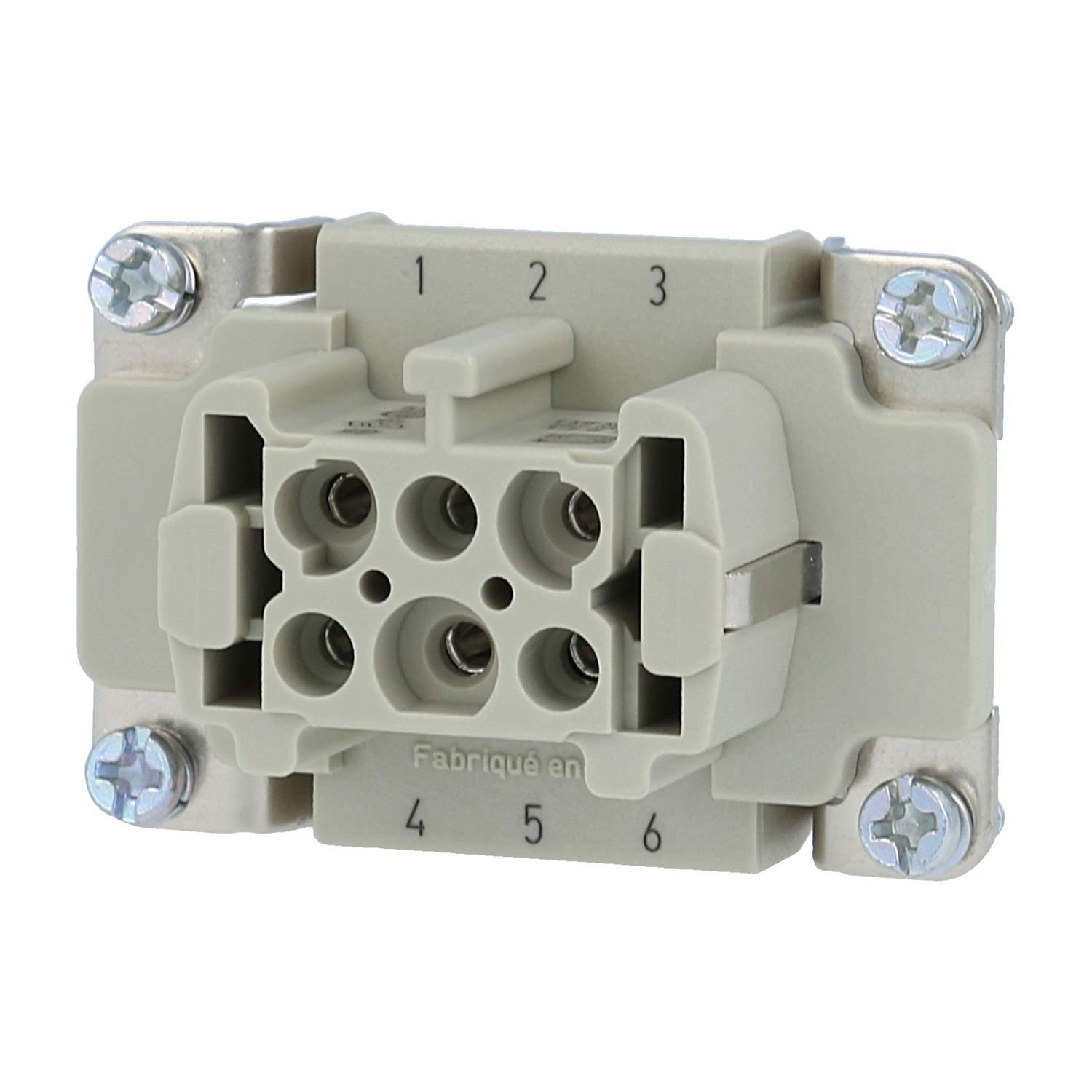 Harting DIN-Stecker Titel:Han 6E Buchseneinsatz (F) Schraubanschluss, 6-polig+PE 500V, 16, Keine Verpackungseinheiten, Kein Mindestauftragswert