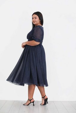 Modabout Abendkleid Damen Midikleid Sommerkleid für große Größen - NELB0553D8848LCV (1-tlg)