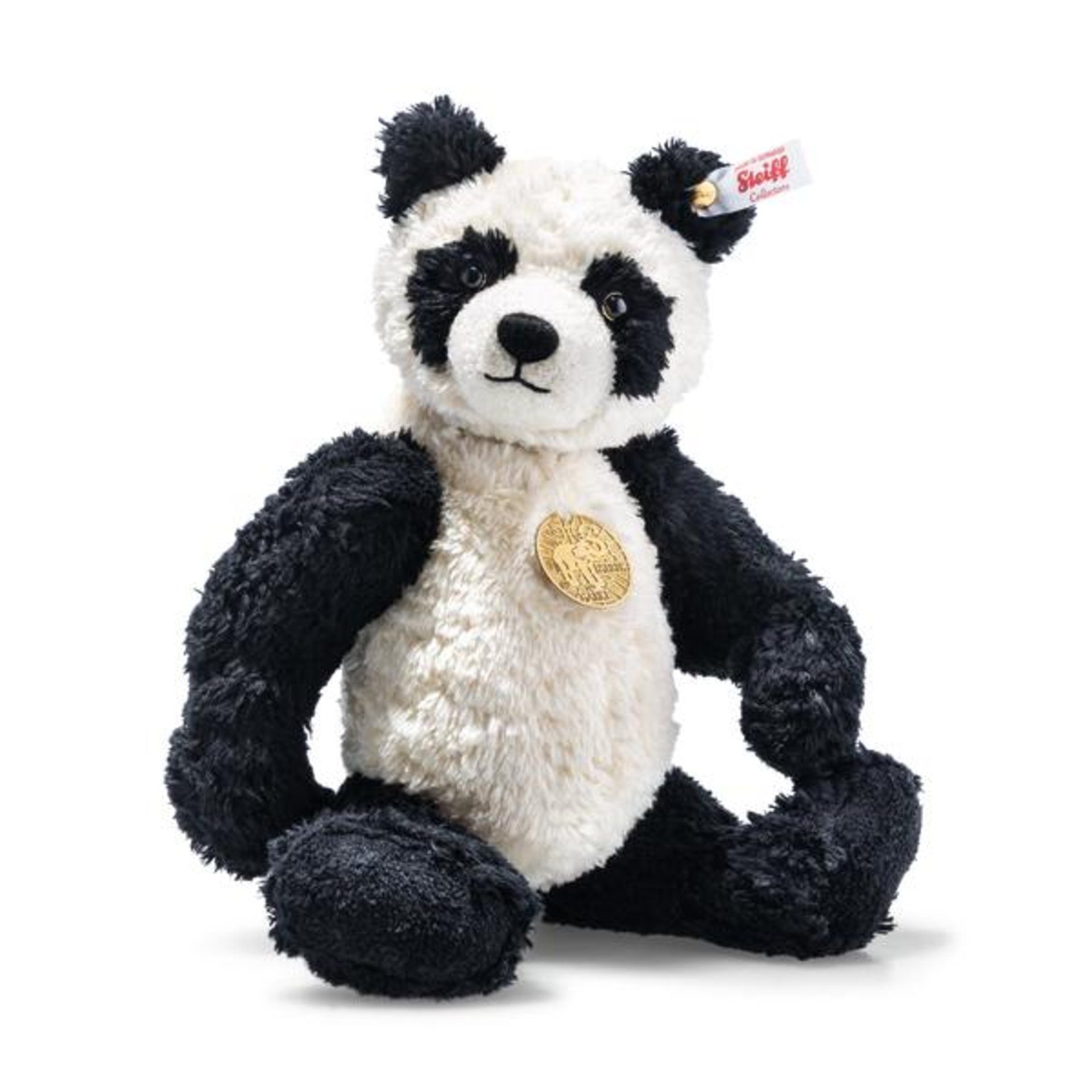 007095 Dekofigur tomorrow schwarz Evander Panda Teddies weiß for Steiff cm 30