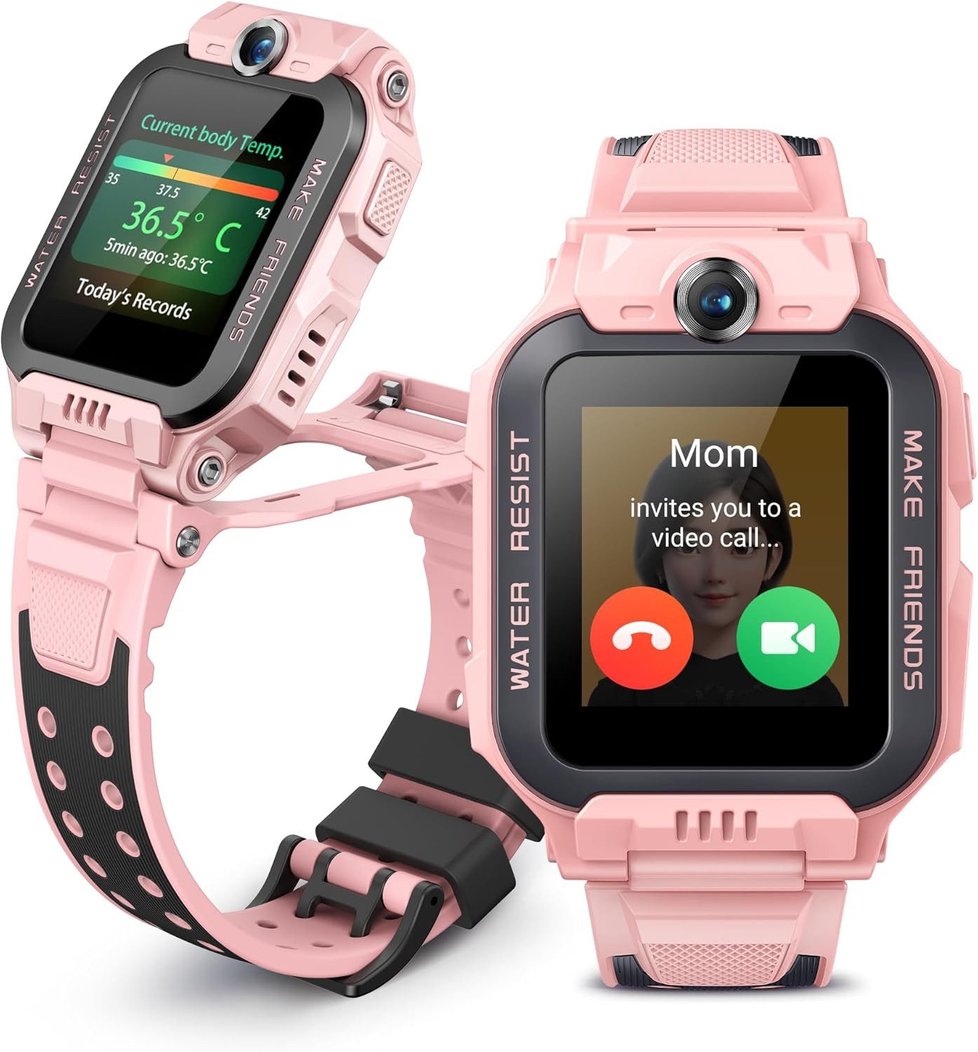 4G Kinder Smartwatch mit GPS und Telefonfunktion, IPX8 Wasserdichter Smartwatch