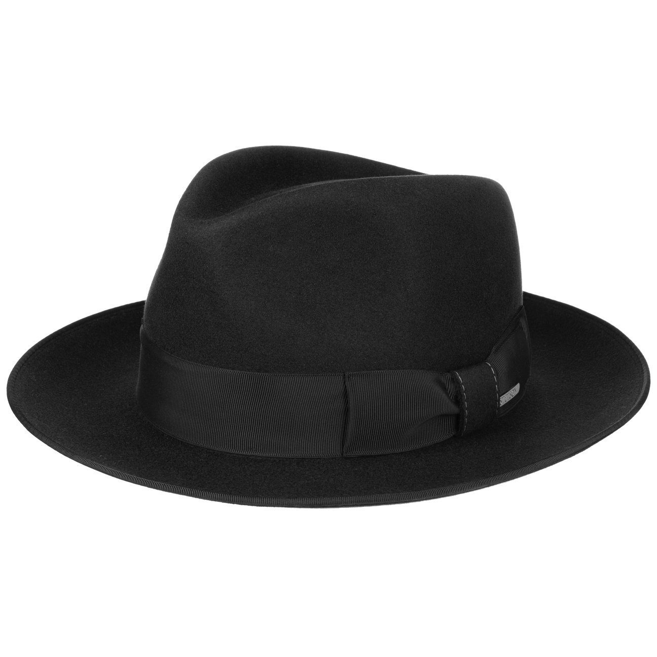 Stetson Fedora (1-St) Filzhut mit Futter, Made in the EU schwarz