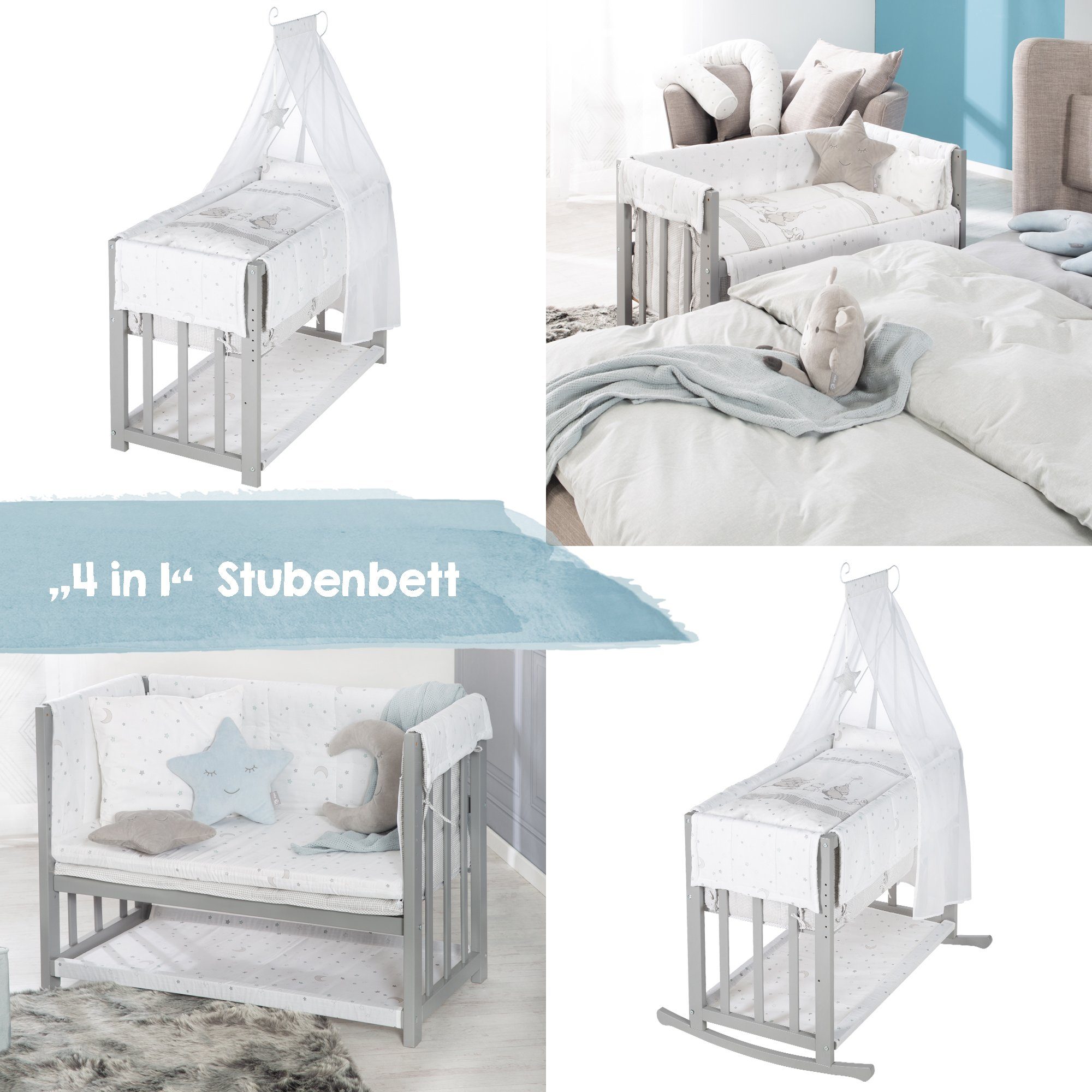 roba® Babybett Stubenbett 4 in 1 günstig online kaufen