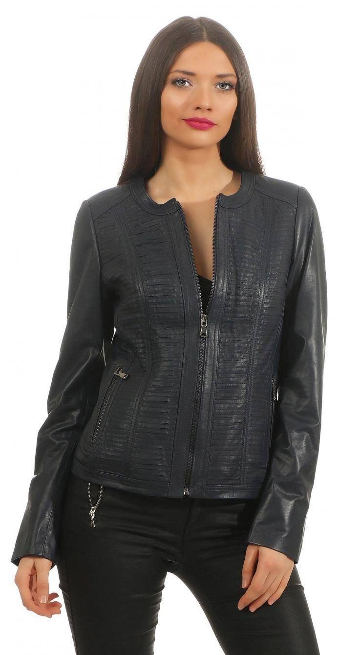 Hollert Lederjacke Lederjacke Pati Echtleder Damen Echtleder Lammnappa Jacke Pati Übergangsjacke