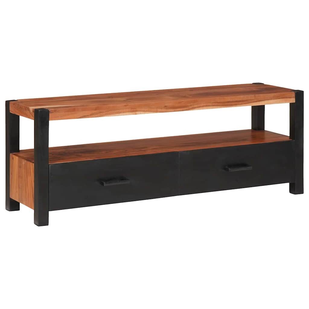 vidaXL TV-Schrank 110 x 30 x 40 cm Medienschrank mit Schubladen mit Regal Braun Akazie M