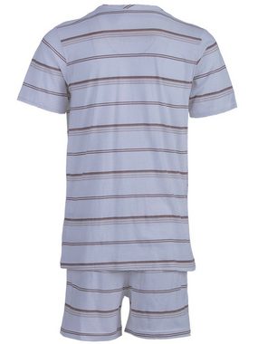 Henry Terre Schlafanzug Pyjama Set Shorty - Streifen