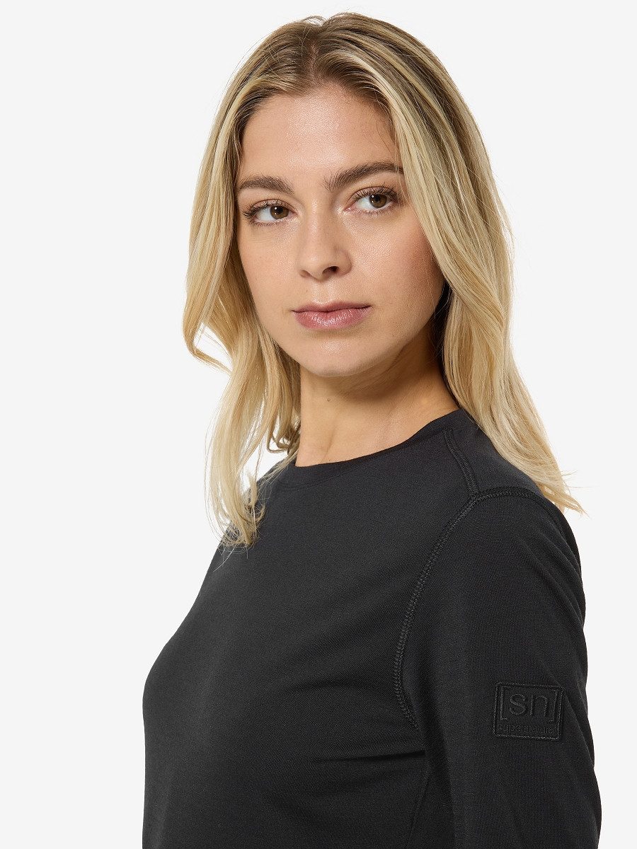 SUPER.NATURAL Funktionsshirt für Damen, nachhaltig, Merino W BIO BASE LS modern, atmungsaktiv