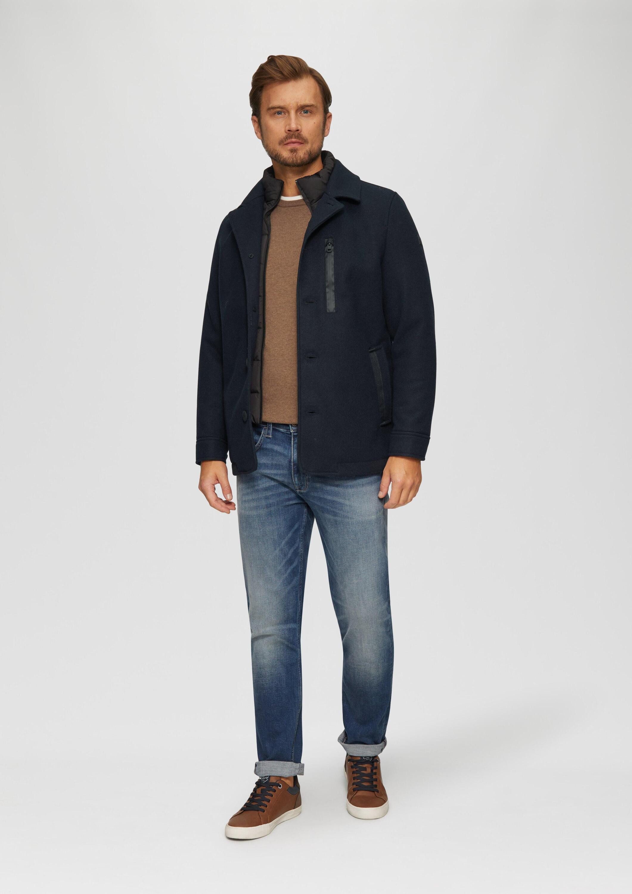 s.Oliver Funktionsjacke Outdoor-Jacke Kurzmantel mit gestepptem Innenfutter