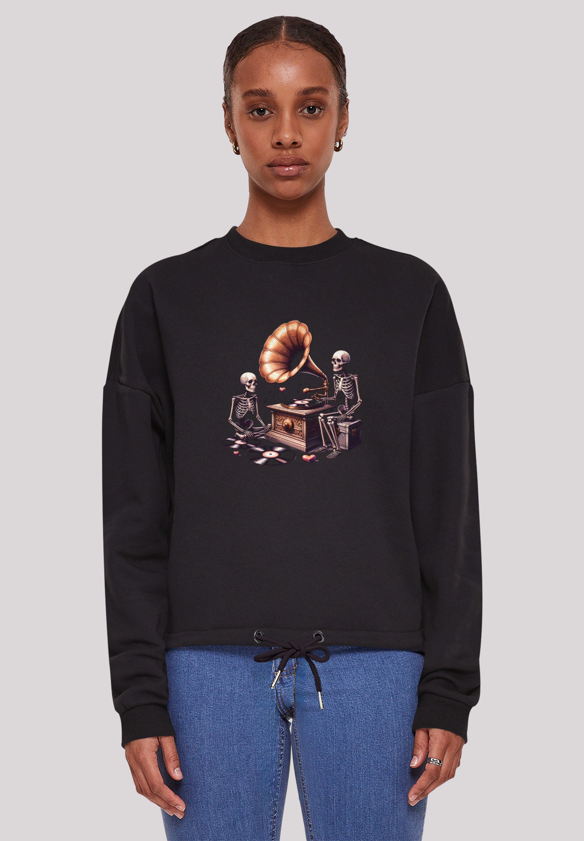 F4NT4STIC Sweatshirt "Gothic Skeleton Vintage Plattenspieler", Premium Qual günstig online kaufen