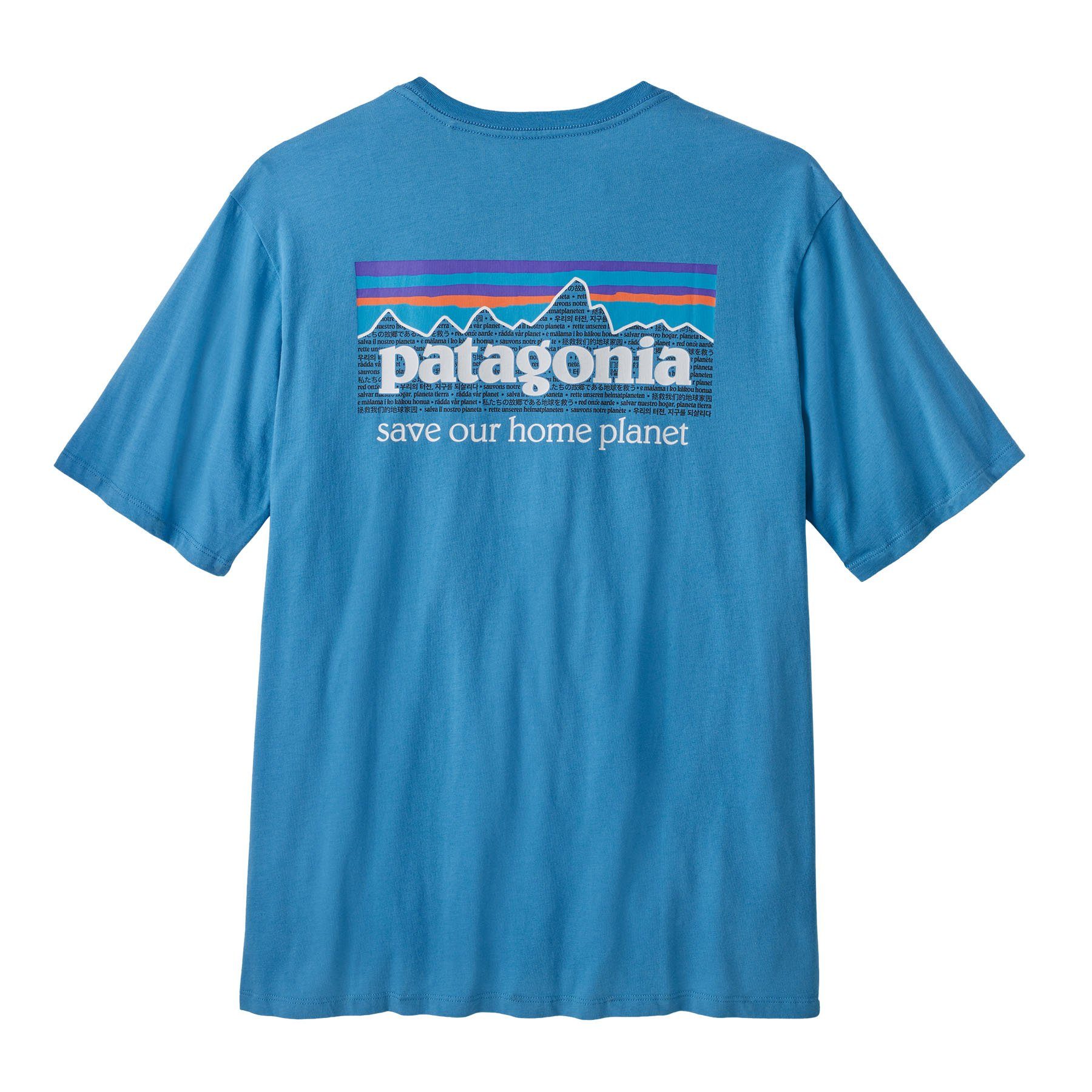 Patagonia T-Shirt Patagonia T-Shirt blue P-6 Organic Herren Mission Adult anacapa
