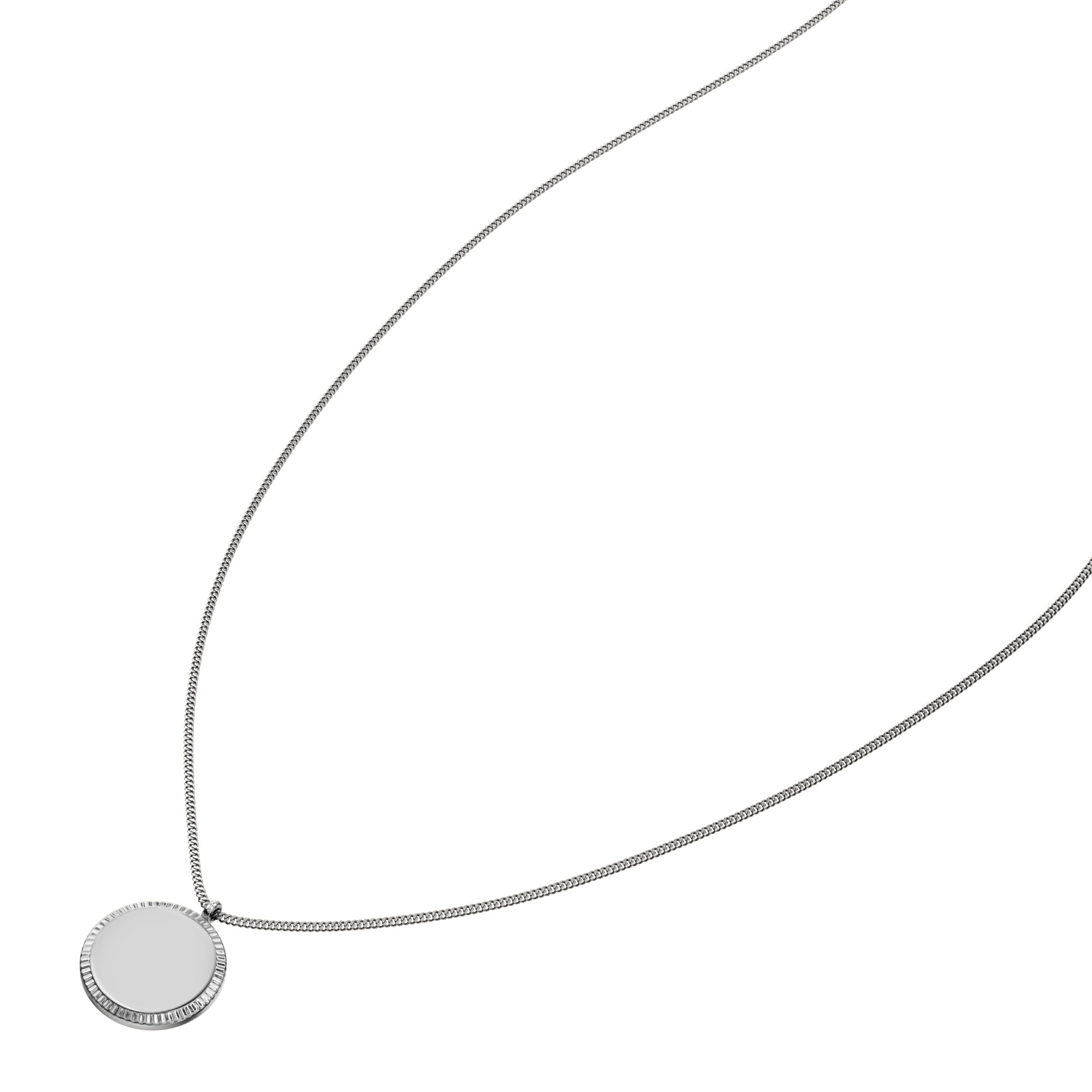 Kette mit Anhänger Schmuck Geschenk Edelstahl Halskette Kreis Scheibe Ellis
