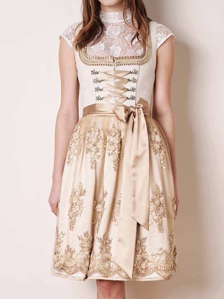 KRÜGER COLLECTION Dirndl Dirndl Neila 60er Länge natur