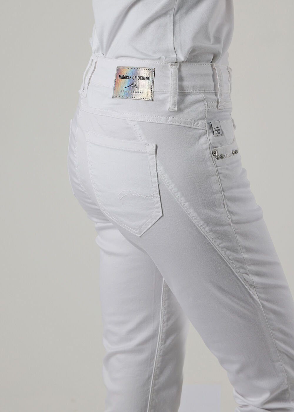 Miracle White of mit Rita Stoffqualität Fit 5-Pocket-Jeans Denim hochwertiger Regular