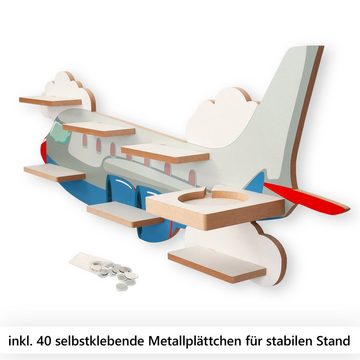 Kreative Feder Kinderregal MUSIKBOX-REGAL Flugzeug, für TONIE-BOX und TONIES inkl. 40 Metallplättchen