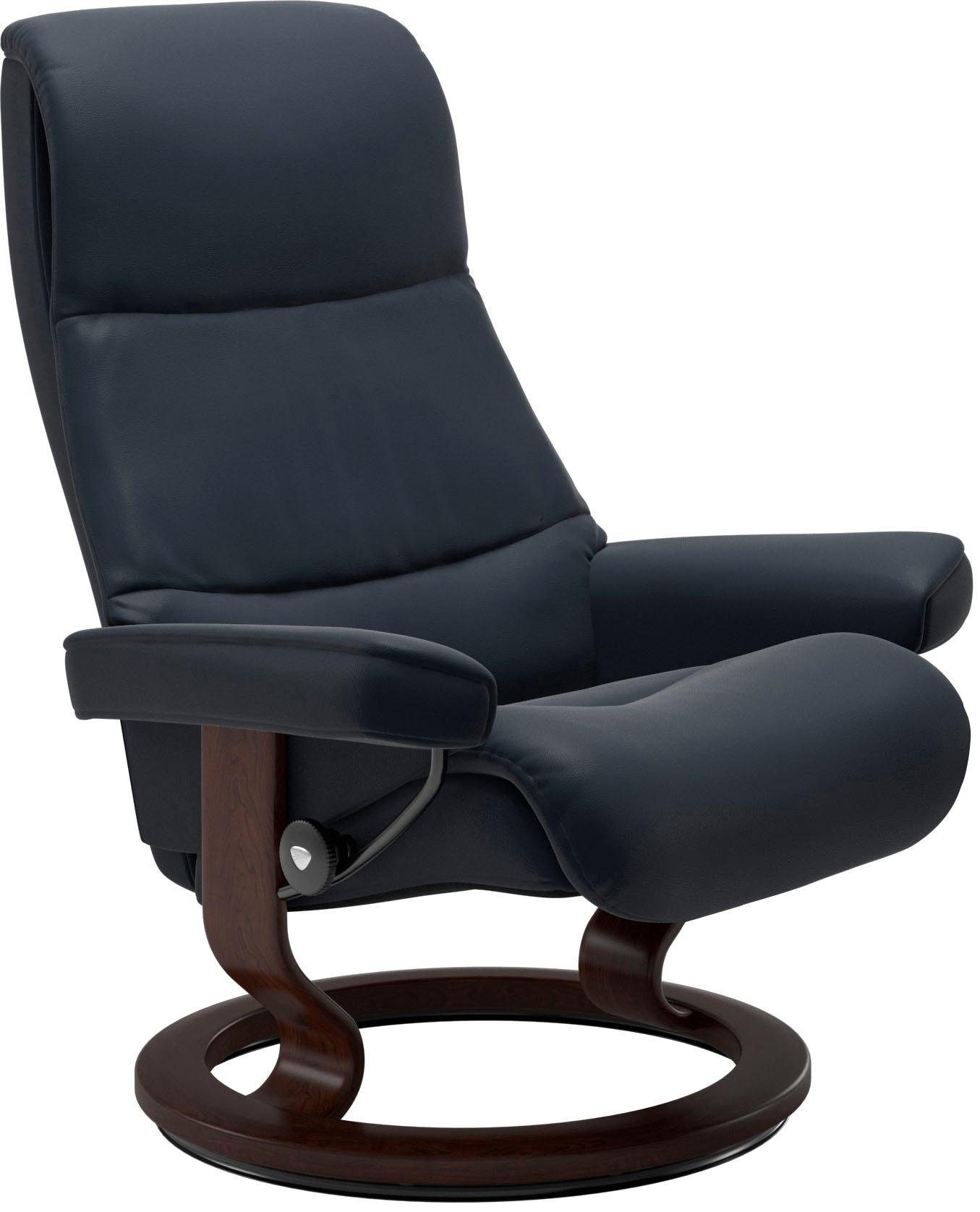 Relaxsessel Größe mit Hocker), View M,Gestell Braun (Set, mit Base, Stressless® Classic Relaxsessel