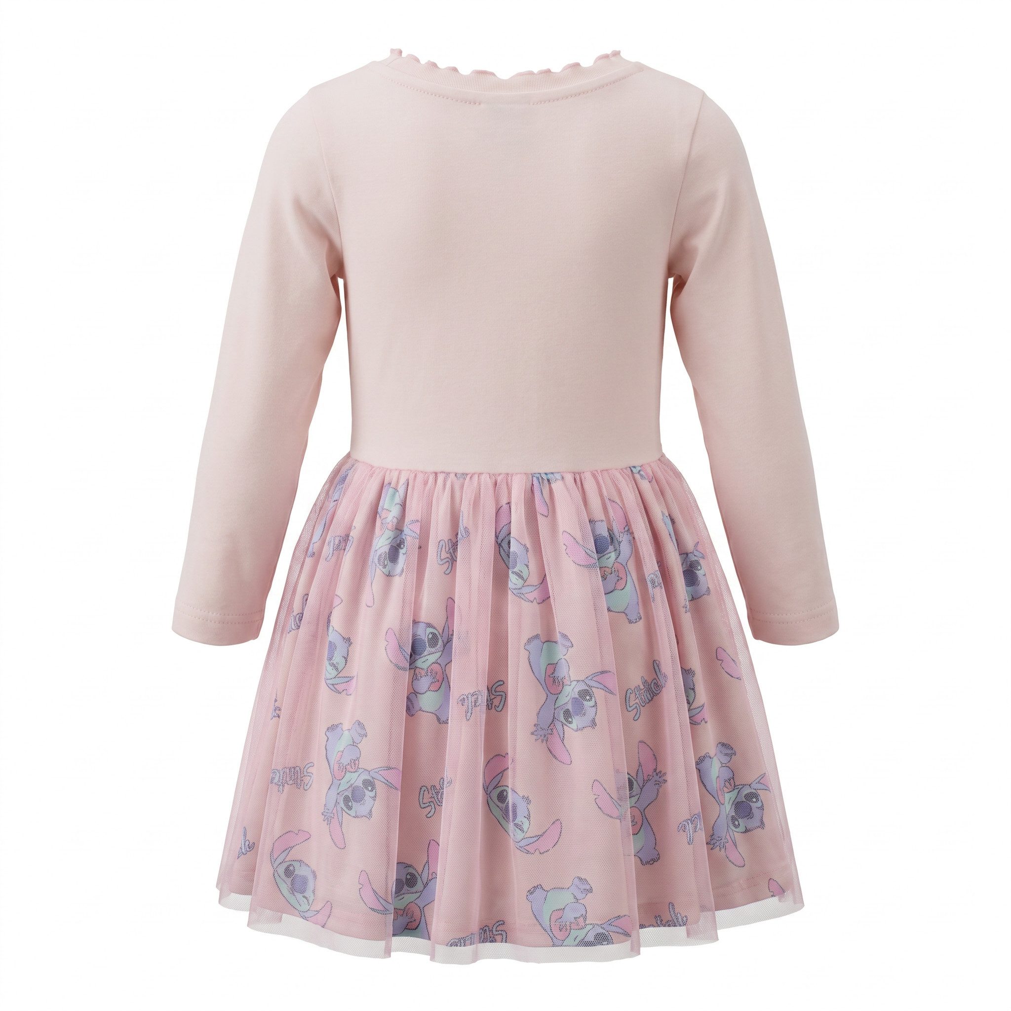 Disney Tüllkleid Disney Lilo und Stitch Kinder Mädchen langarm Kleid Gr 92-128