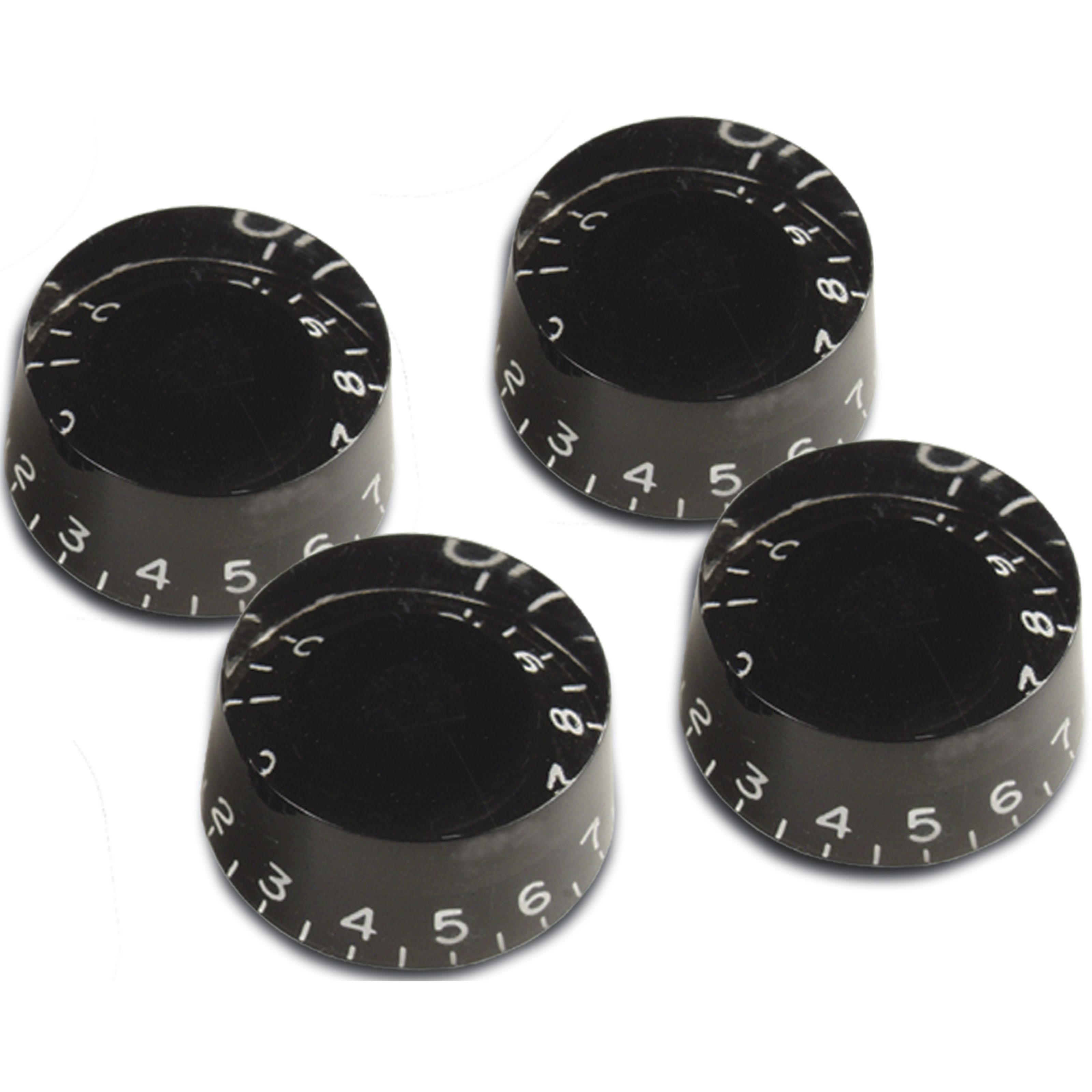 Gibson E-Gitarre, ersatzteile für Gitarren, Poti- & Toggleknöpfe, PRSK-010 Speed Knobs 4 Pack Black - Gitarren Ersatzteil