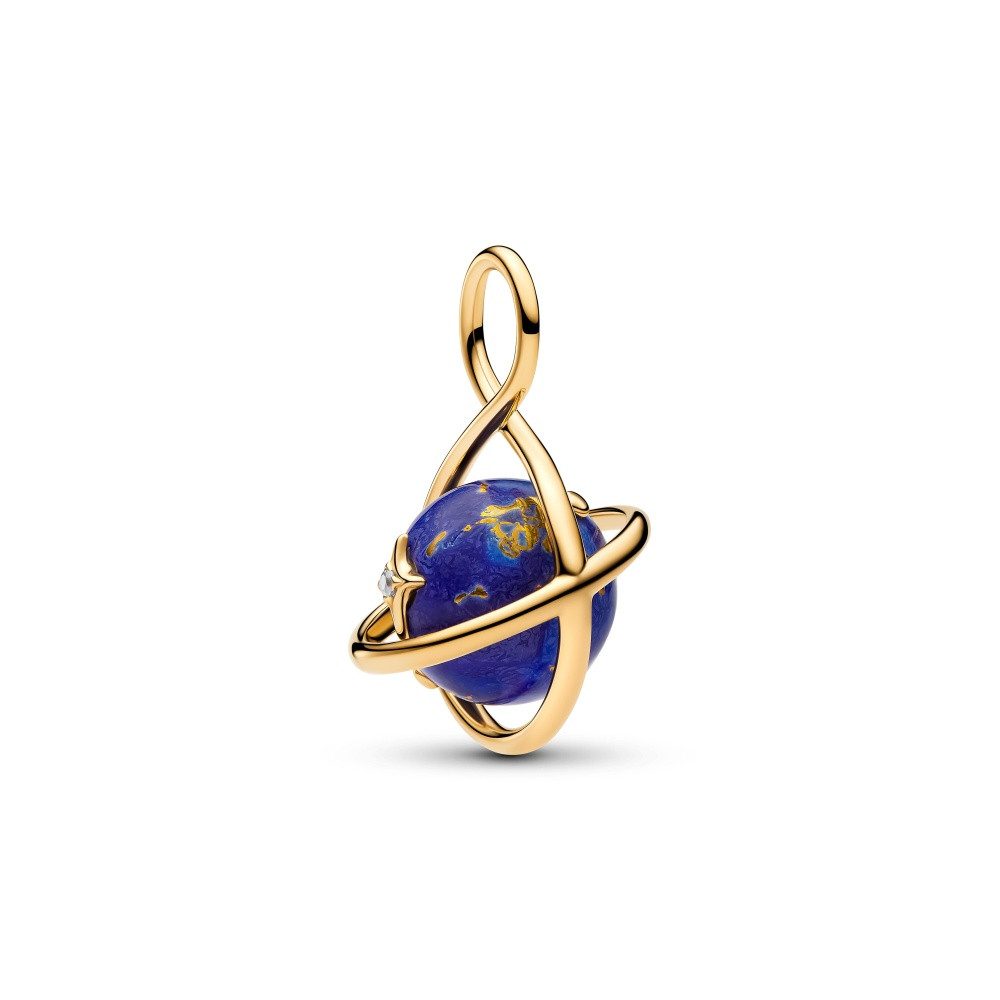 Pandora Charm-Einhänger Pandora Moments Sich drehender himmelblauer Planet Charm Anhänger 7650 (1-tlg)