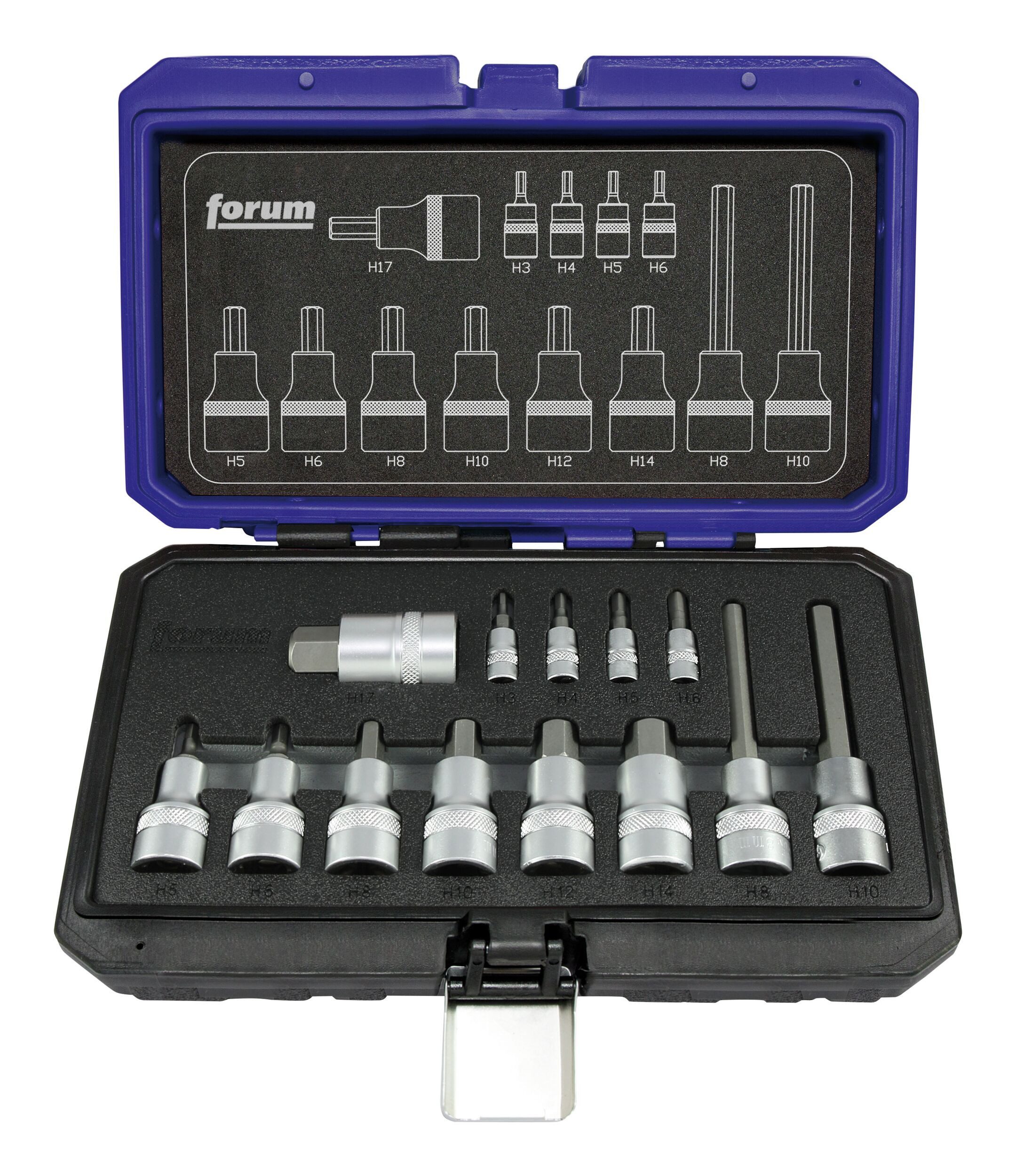 AERZETIX Schraubendreher-Bits Set – 5 X Innensechskant 8 Mm, Für 1/4 Zoll Aufnahme, Aus CrV-Stahl