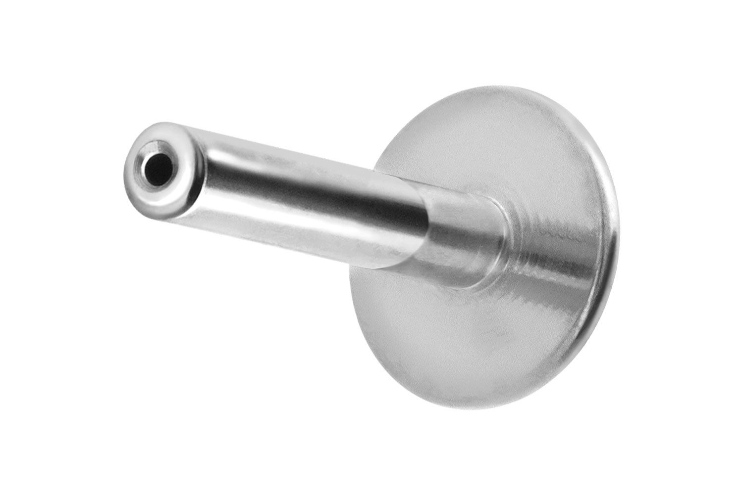 PIERCINGLINE Piercing-Set Titan Labret mit Push Fit ohne Kugel ABGERUNDETE PLATTE (Labrets, 1-tlg)