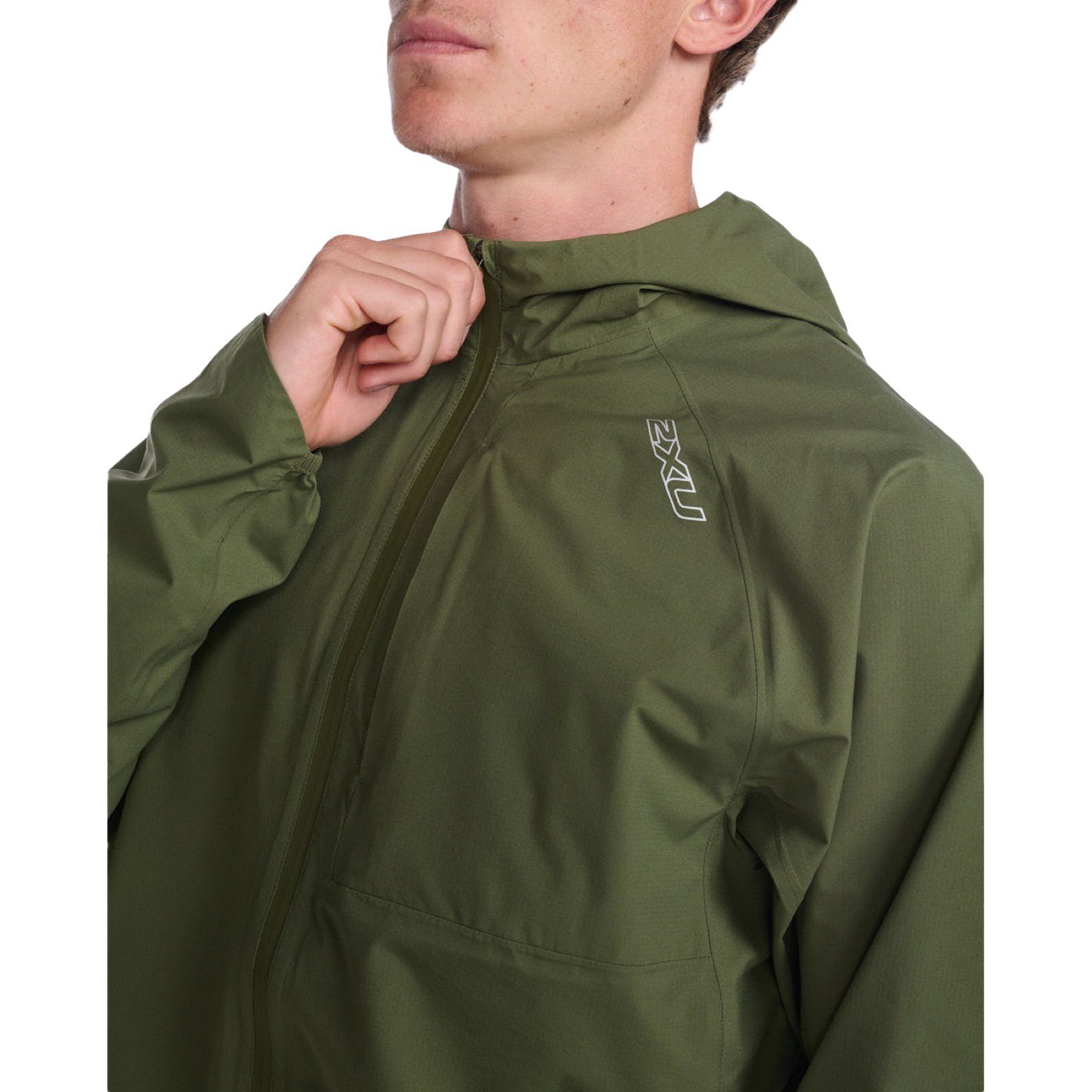 2xU Laufjacke Laufjacke Light Speed WP Jacket (1-St) Wasserdichte 20k/50k Stretch-Membrane / Reißverschlusstasche / Reflektierende Logos