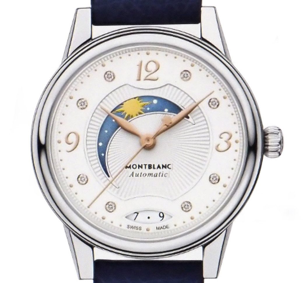 MONTBLANC Luxusuhr Swiss Made Damen Uhr Boheme Automatik Diamonds Mondphase 127358 / 7535