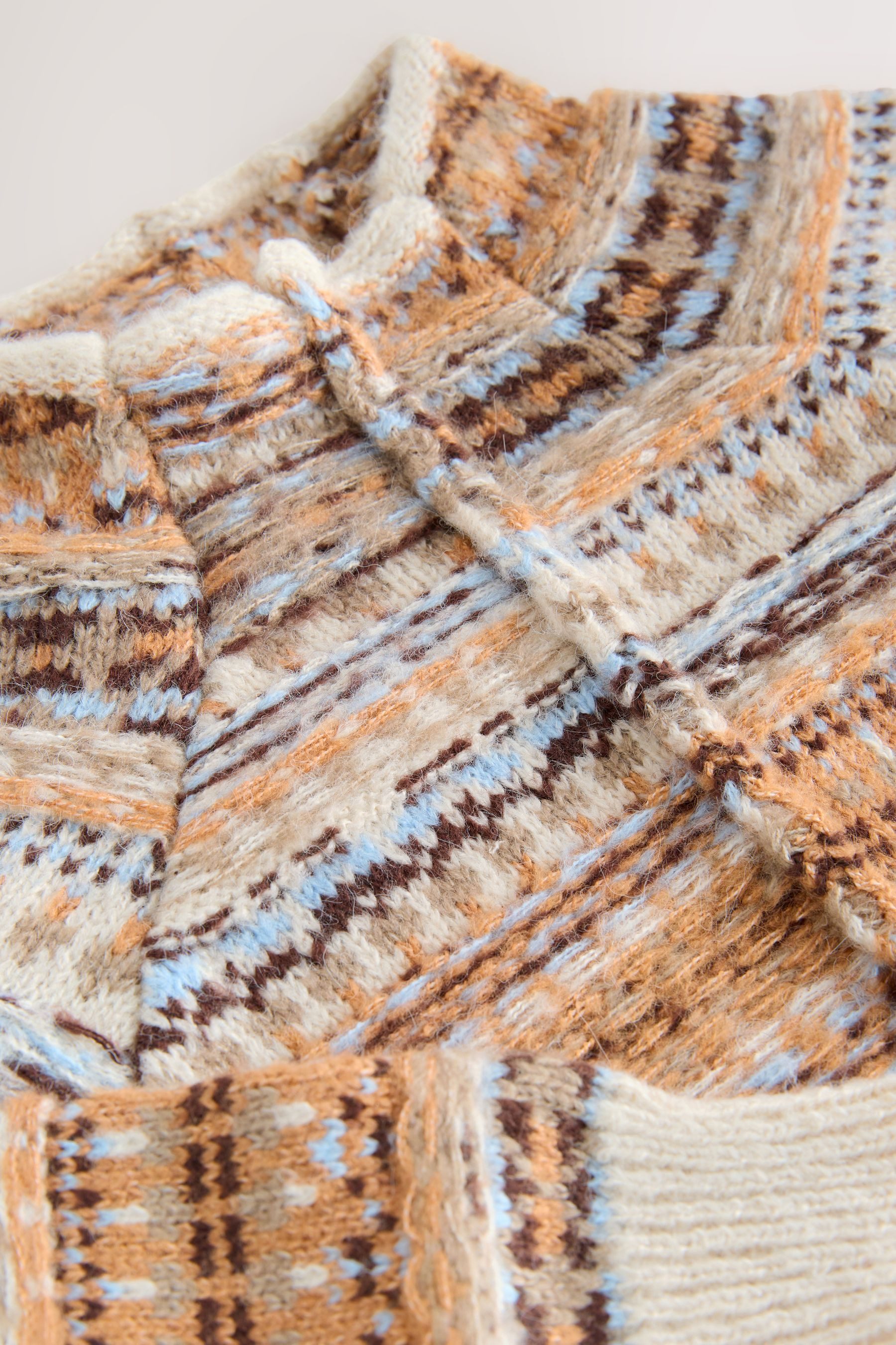 Next Strickpullover Strickpullover mit Stehkragen und Fairislemuster (1-tlg)