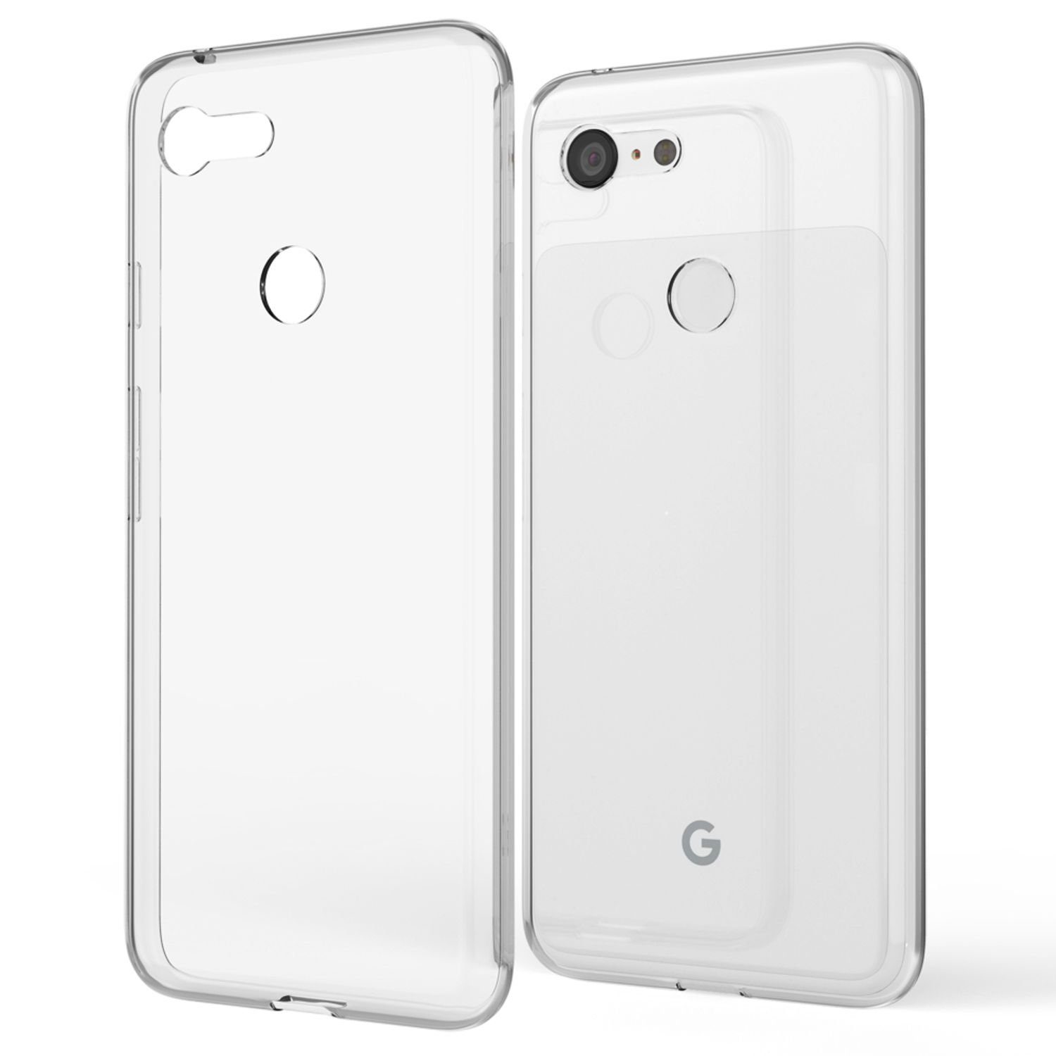 Nalia Smartphone-Hülle Google Pixel 3, Klare Silikon Hülle / Extrem Transparent / Durchsichtig / Anti-Gelb