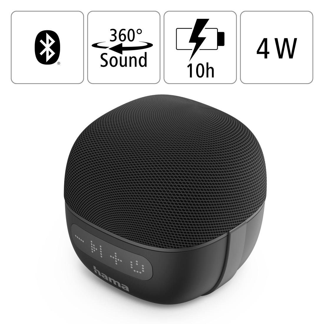 Akku schwarz Bluetooth®Lautsprecher Handlicher AVRCP Laufzeit 4 Hama Bluetooth, (A2DP 10h W, HFP) Bluetooth-Lautsprecher Bluetooth, "Cube 2.0",