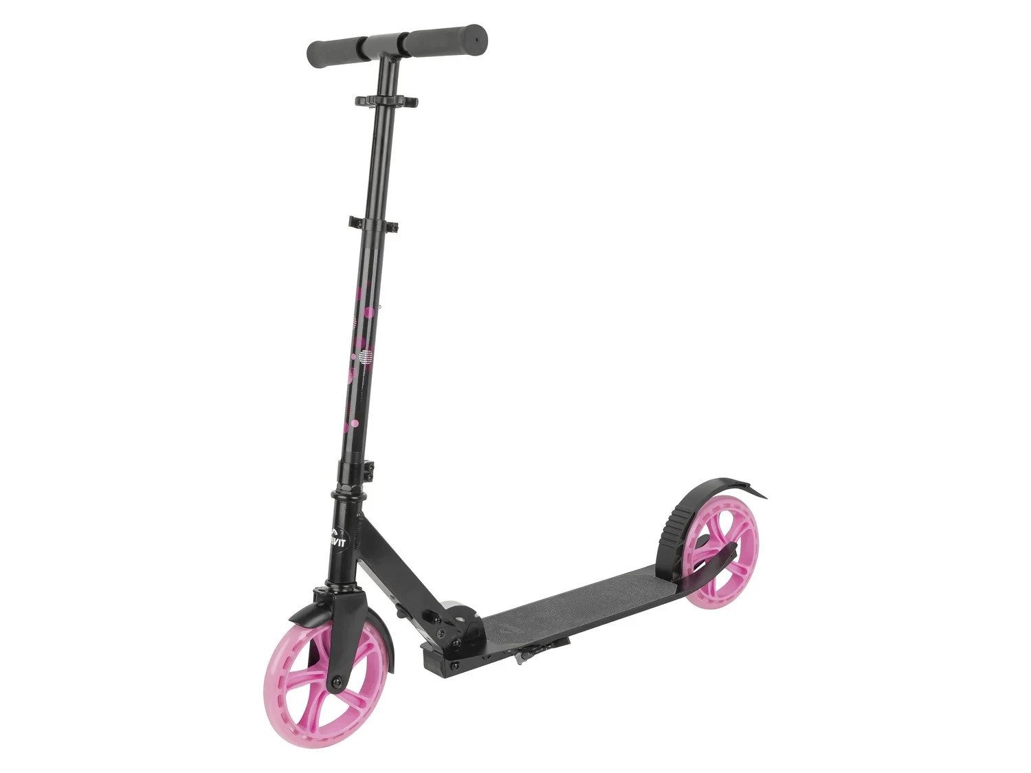 crivit Scooter Crivit Alu Scooter klappbar, leicht, stabil bis 100 kg Rosa, (Einzelartikel, 1 tlg), klappbar, 4-fach höhenverstellbar, 175 mm Rollen