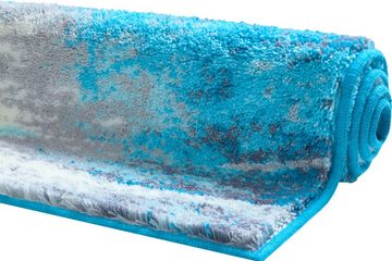Badematte Magma Grund, Höhe 20 mm, rutschhemmend beschichtet, fußbodenheizungsgeeignet, Polyacryl, rechteckig, Badematte in abstraktem Design