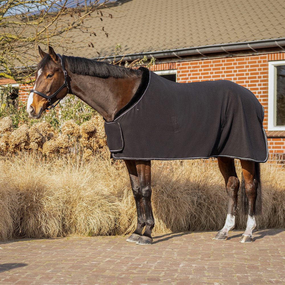 QHP Pferde-Abschwitzdecke QHP Fleecedecke Salerno