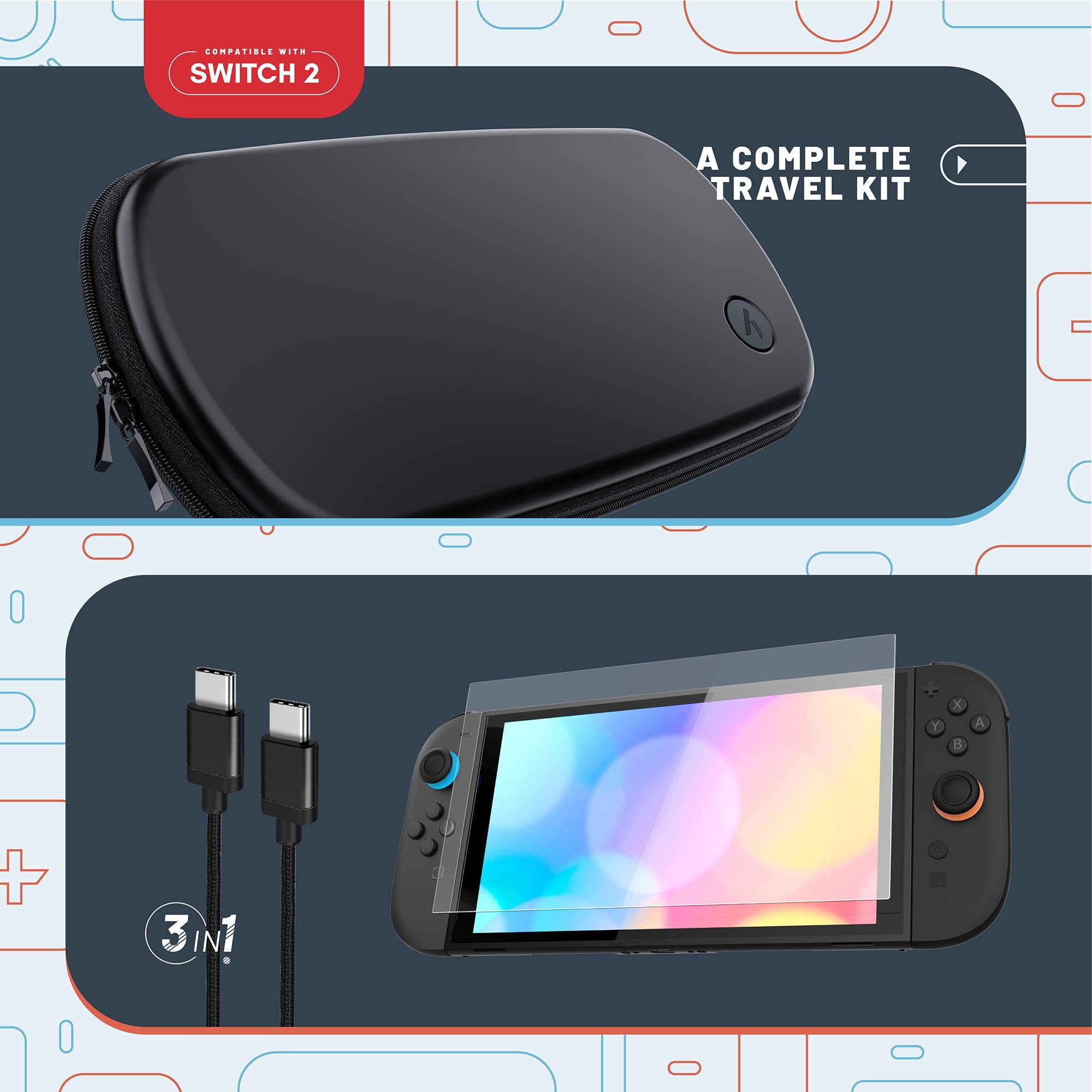 Stealth Tragetasche S2-STK, Schutzhülle, Displayschutz, USB-C-Kabel