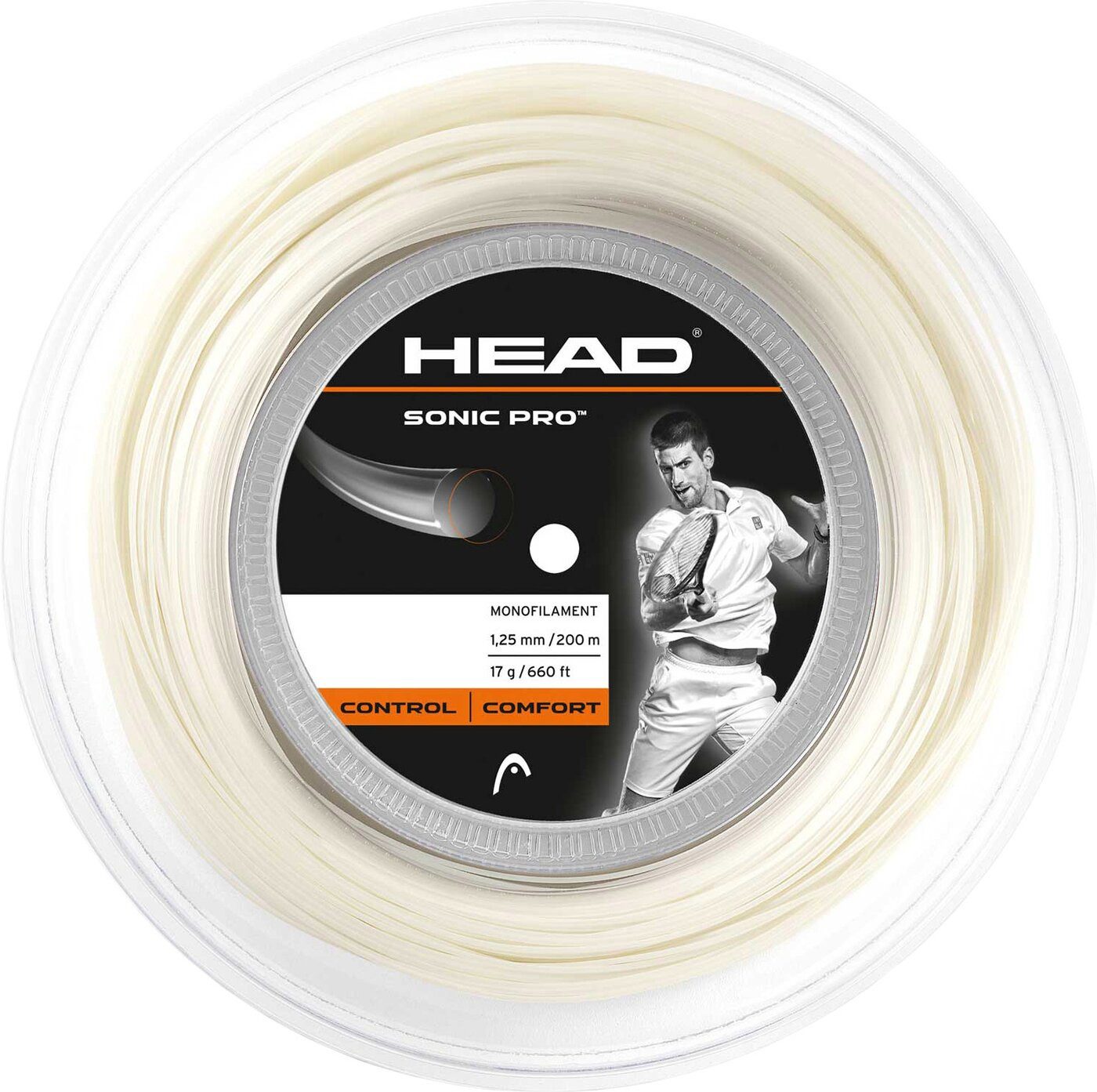 Tennissaite Sonic Pro (200m Rolle) white