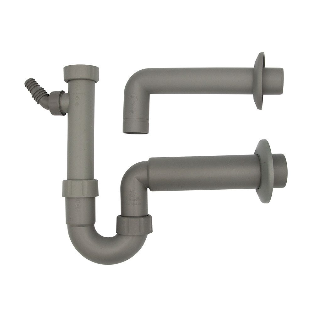 Siphon PP-Spülensiphon 1½" Greta mit einem WS-Anschluss