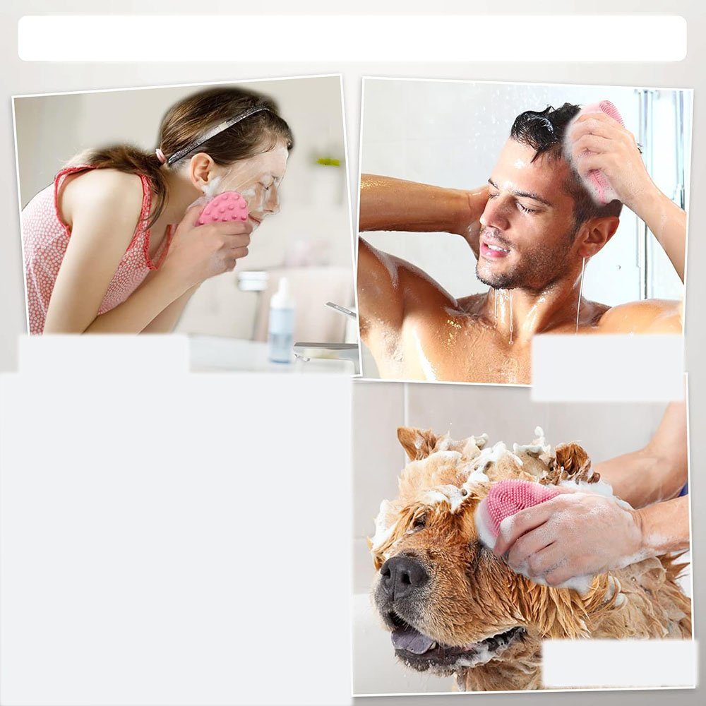CTGtree Badebürste 2-seitige Silikon-Körperbürste zur Haut und Haarreinigung, 1-tlg