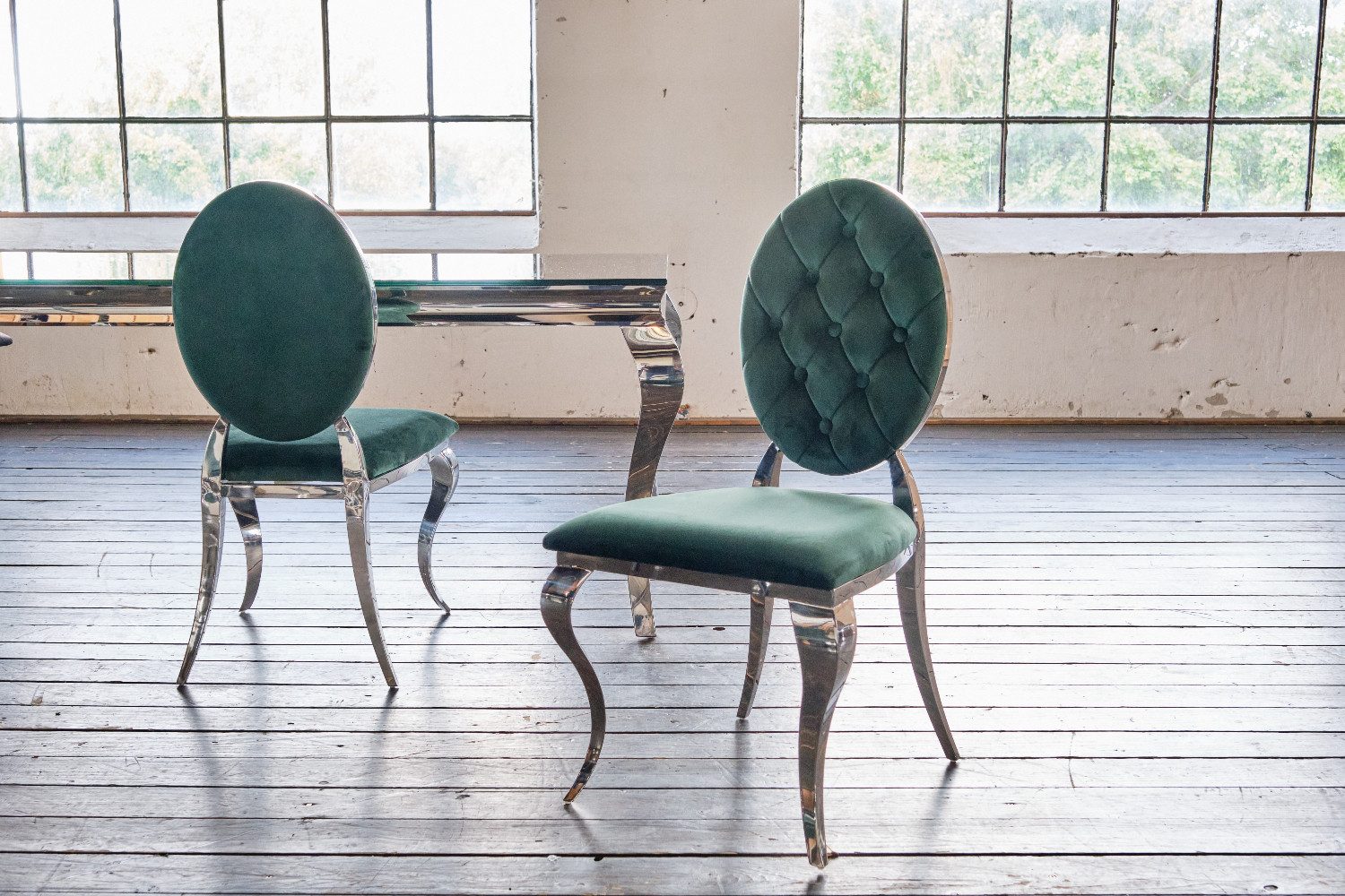 KAWOLA Esszimmerstuhl LINDA, Stuhl Barock Velvet verschiedene Farben