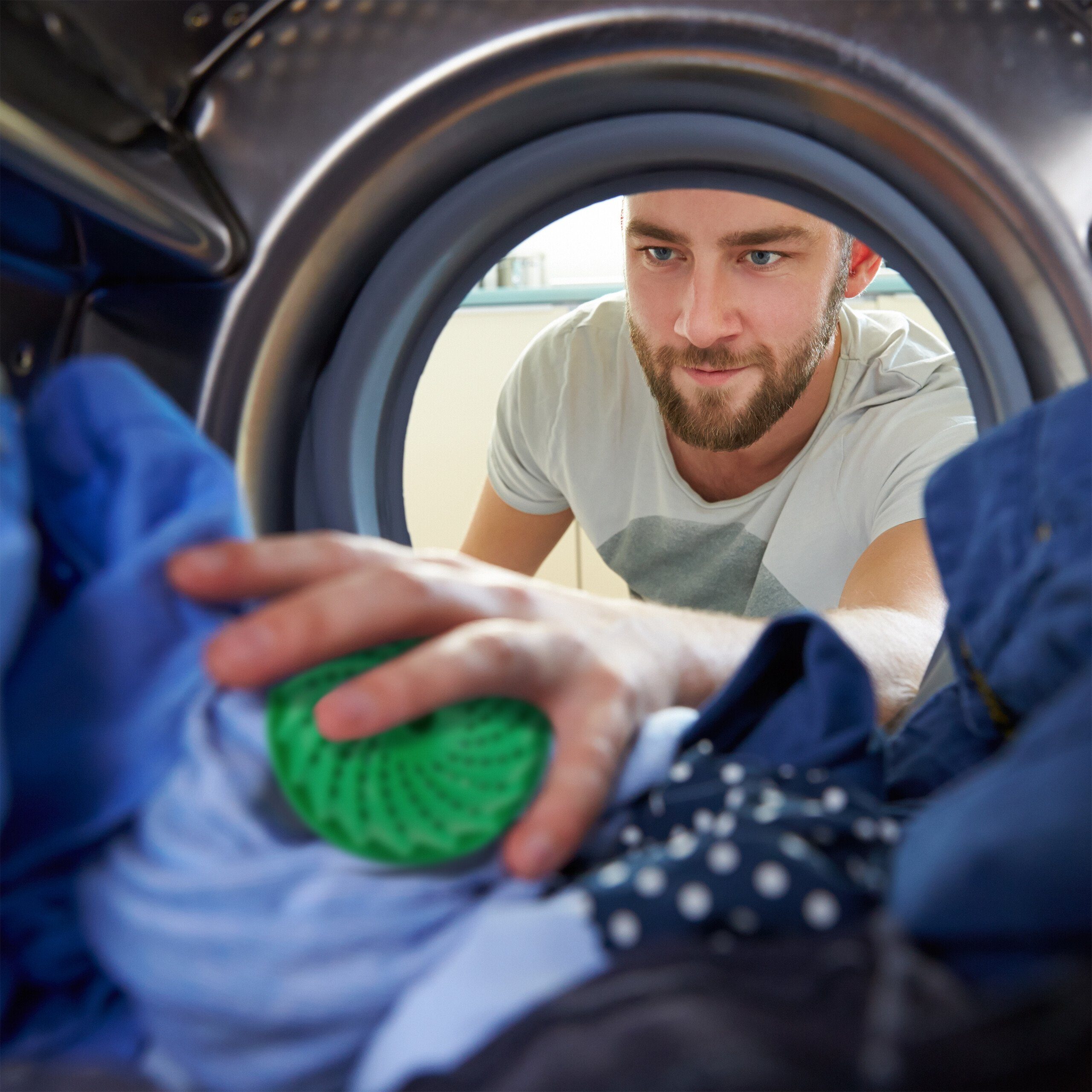 relaxdays Wäschekugel Grüner Waschball 4er Set