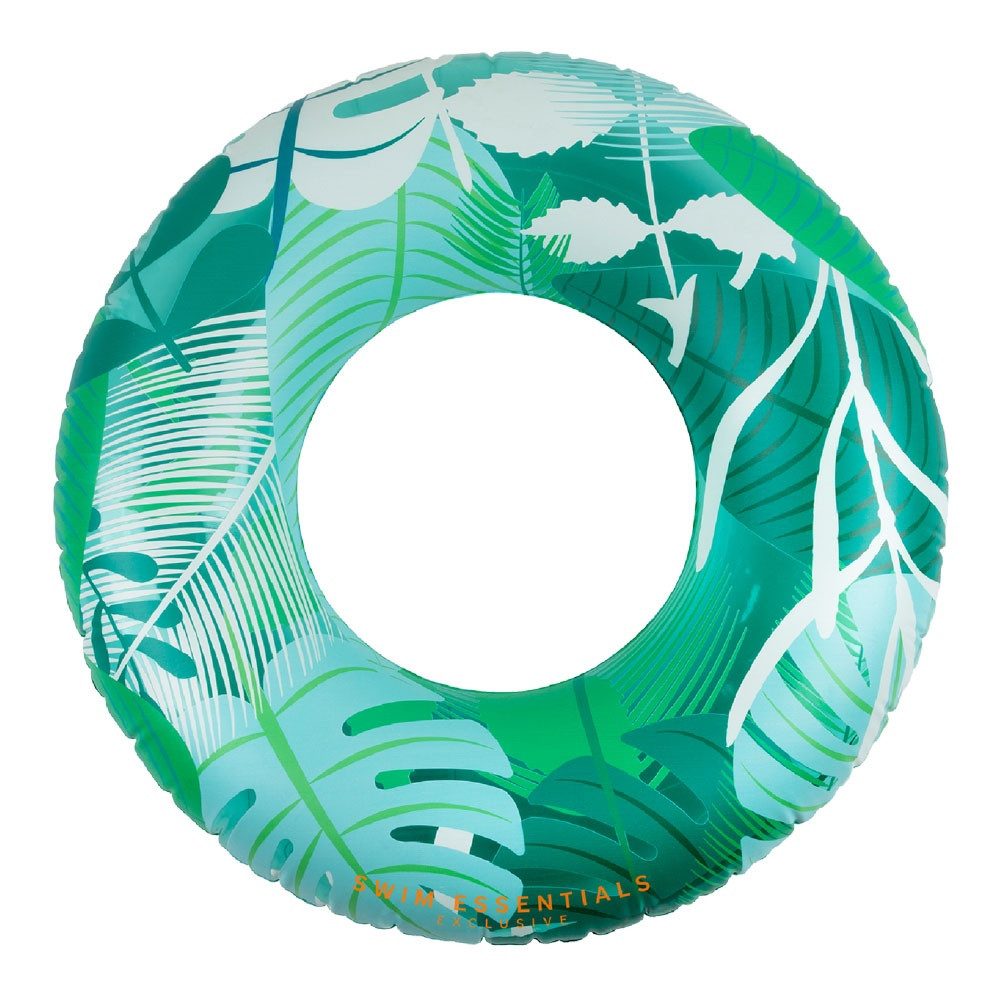 Swim Essentials Schwimmring Tropical Ø 90 cm PVC grün weiß 80 kg Traglast Pool Spaß Baden Kinder