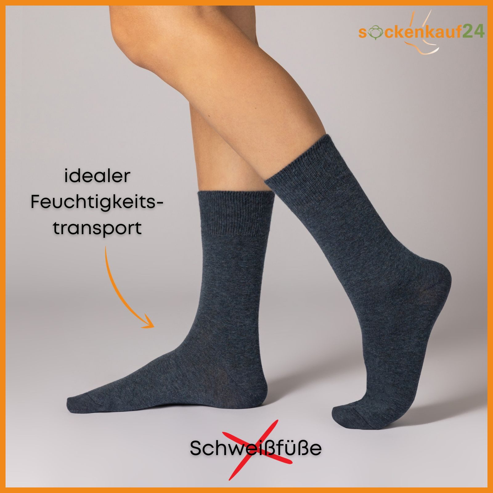 sockenkauf24 Basicsocken 6 oder 12 Paar Socken Damen & Herren Business Socken Baumwolle (Jeansmix, 6-Paar, 39-42) Komfortbund atmungsaktiv - Basicline 70203