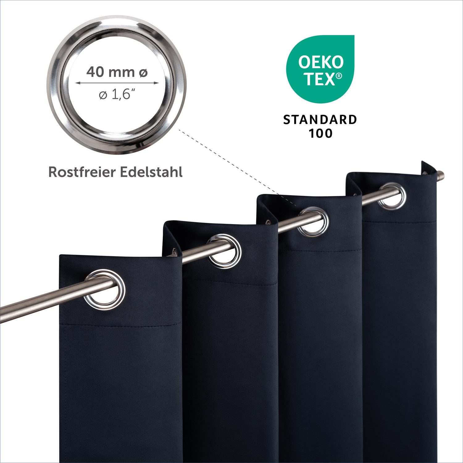 Blumtal Verdunkelungsvorhang 2er-Set Gardinen Wärmeisolierend Blickdicht (2 St), Ösen, verdunkelnd, mit Ösen. Reduzierter Preis € 24,99. Unverbindliche Preisempfehlung € 49,99