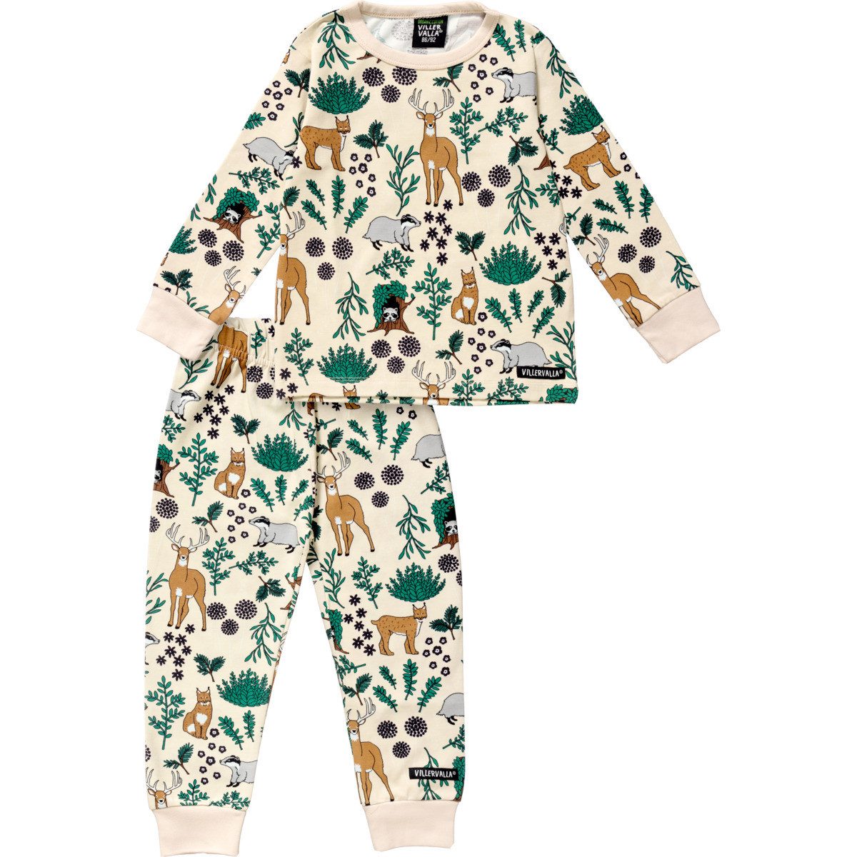 Villervalla Pyjama Winter Forest Unisex Kinder Pyjama, Schlafanzug, Nachtwäsche, Kinderset, Kinderzweiteiler